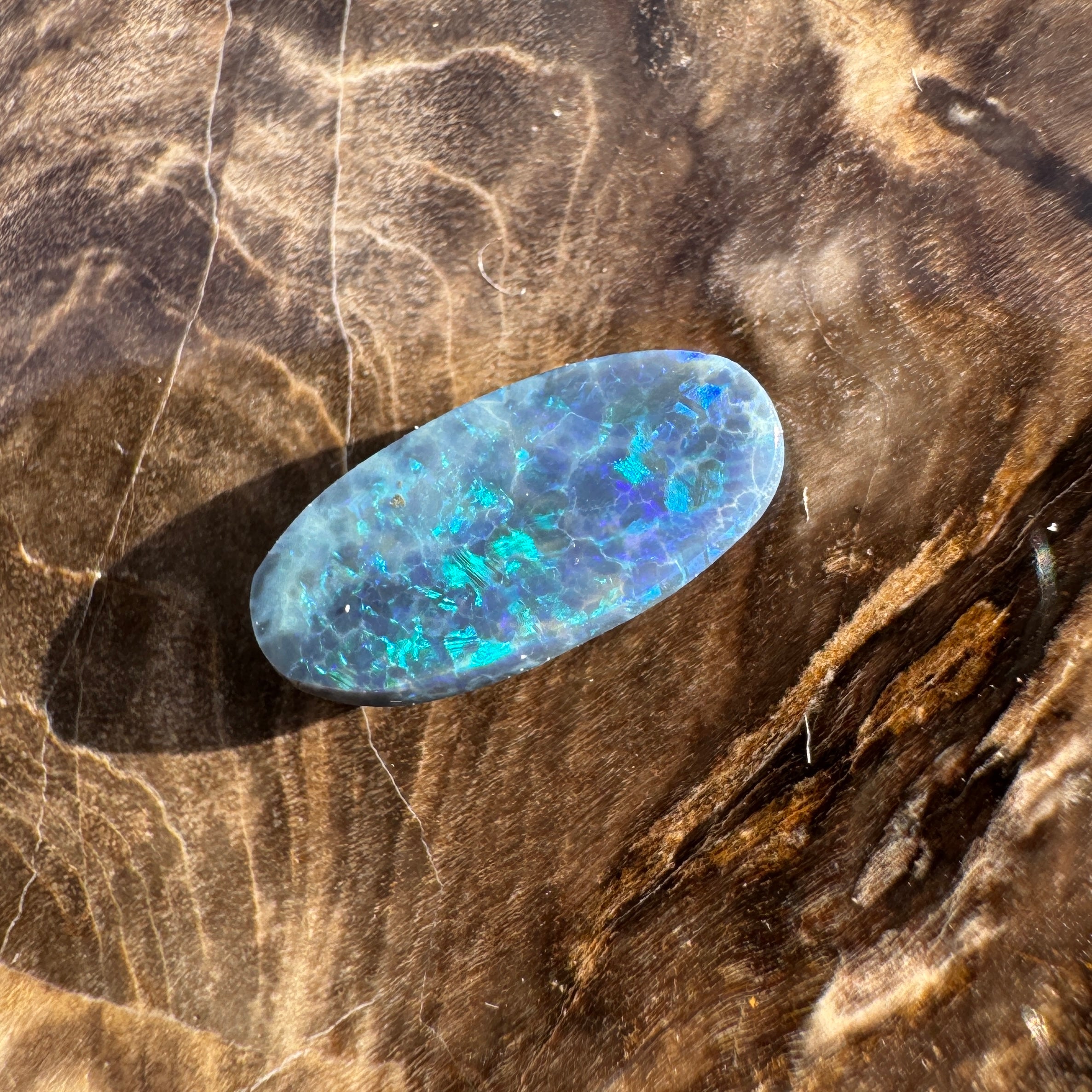1ct Lightning Ridge Semi Black Opal | Solid Australian Opal | Hand-Cut