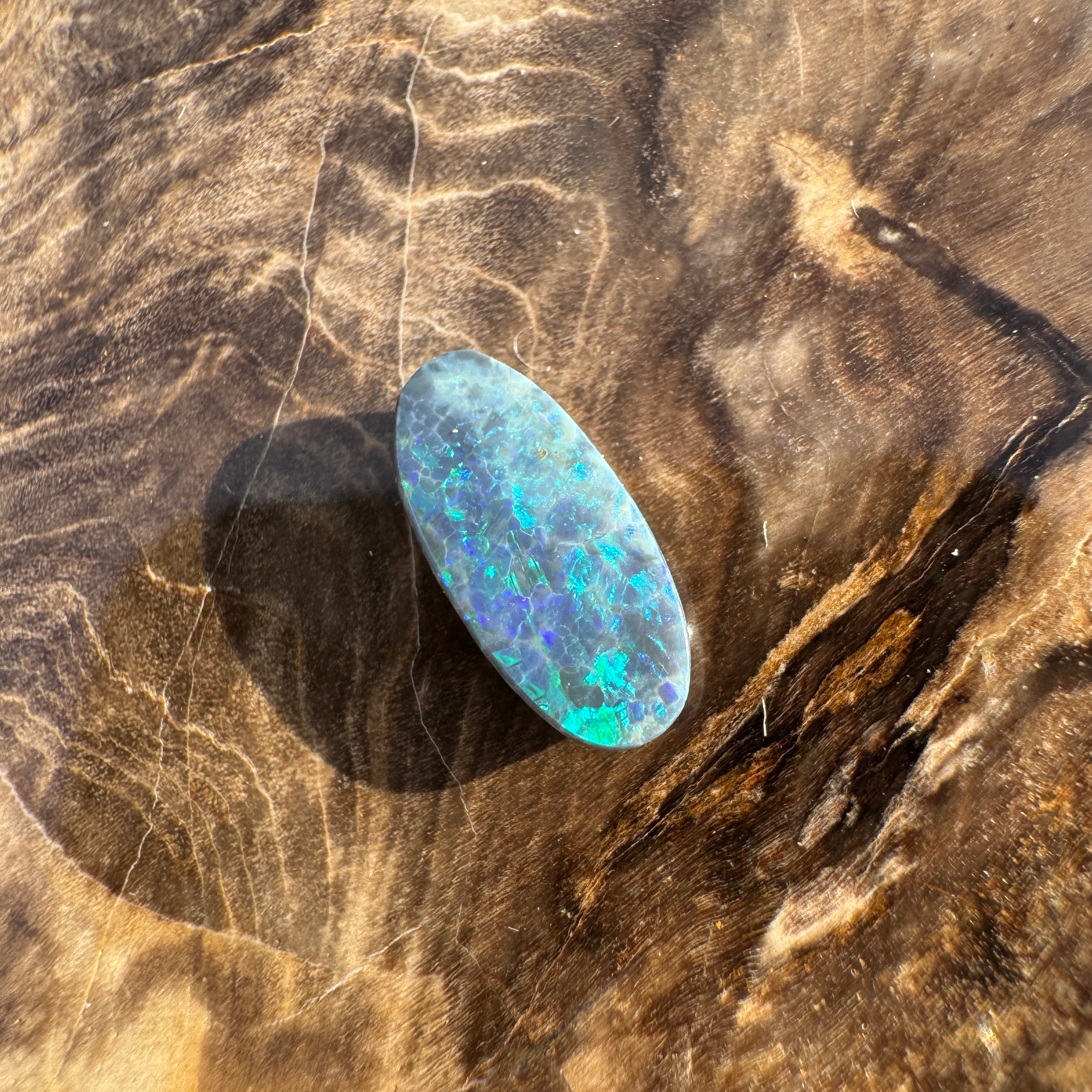 1ct Lightning Ridge Semi Black Opal | Solid Australian Opal | Hand-Cut