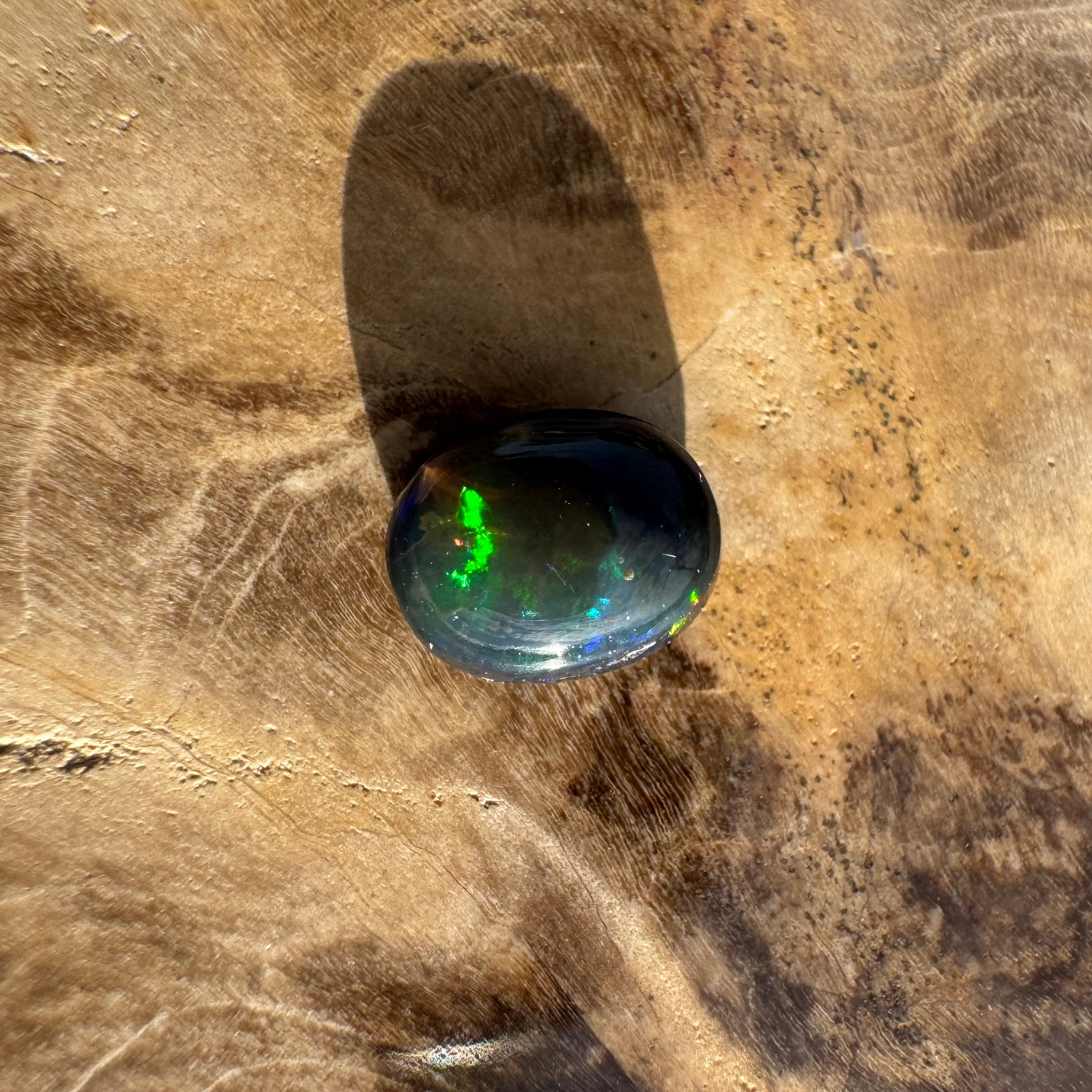 0.7ct Lightning Ridge Black Opal | Solid Australian Opal | Hand-Cut