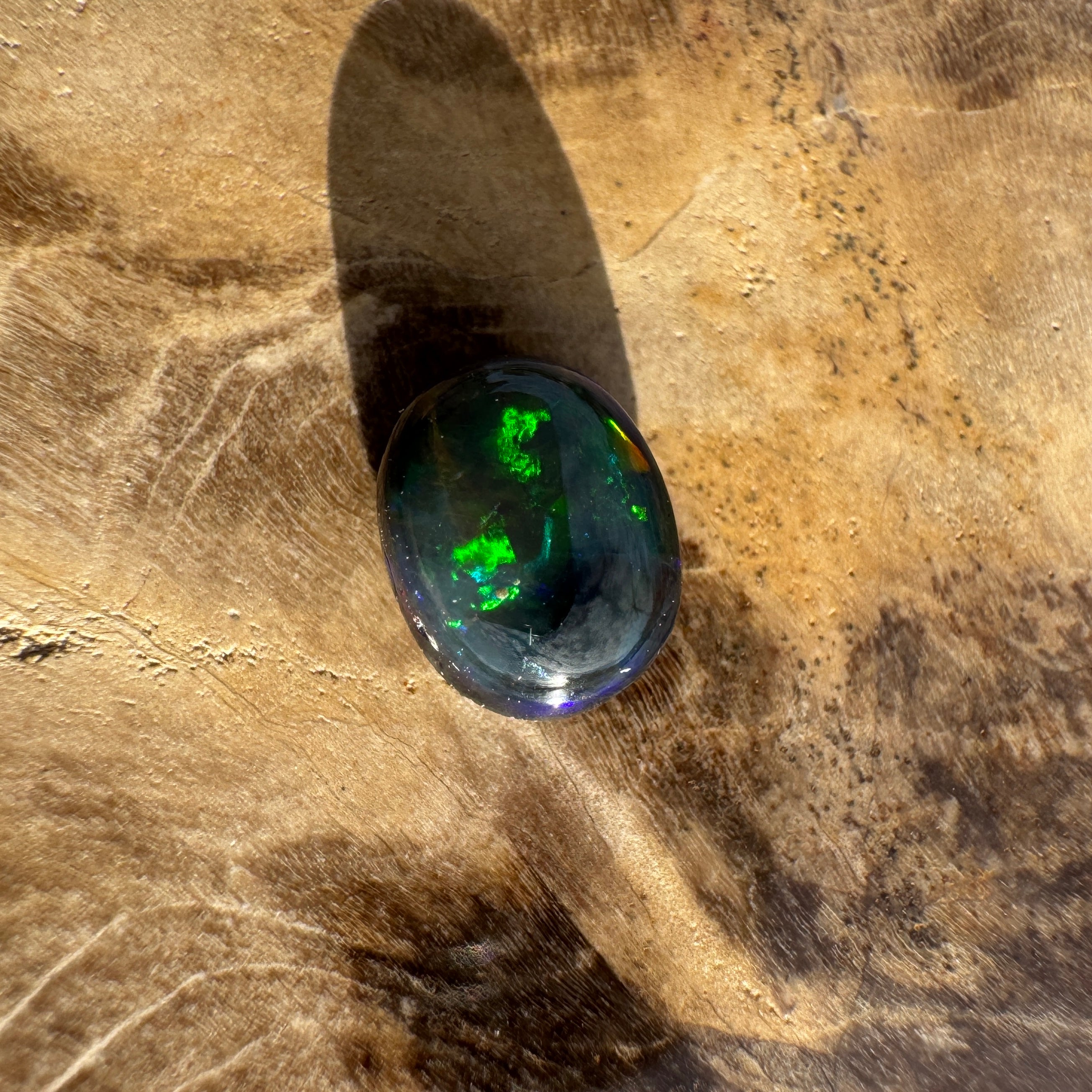 0.7ct Lightning Ridge Black Opal | Solid Australian Opal | Hand-Cut