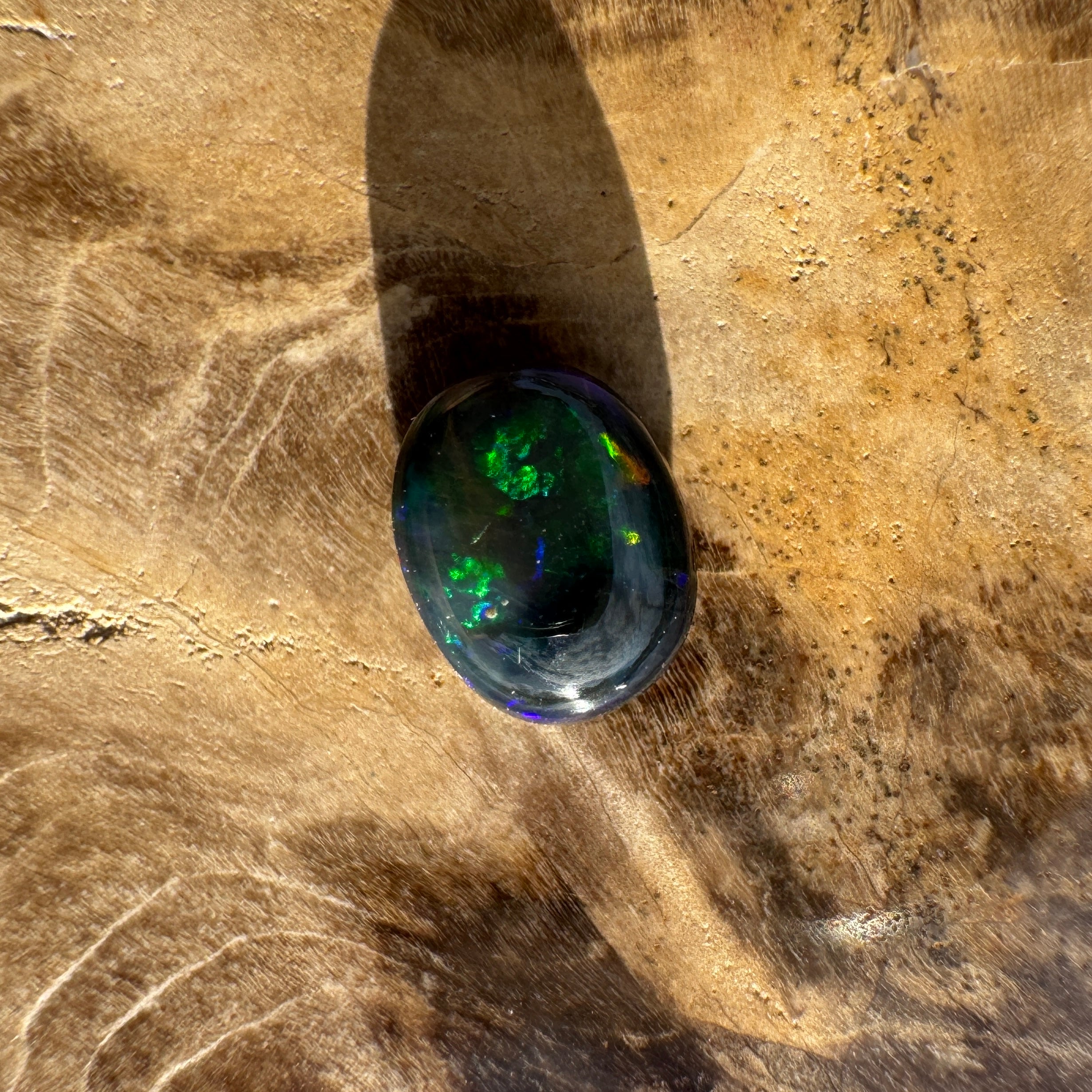 0.7ct Lightning Ridge Black Opal | Solid Australian Opal | Hand-Cut