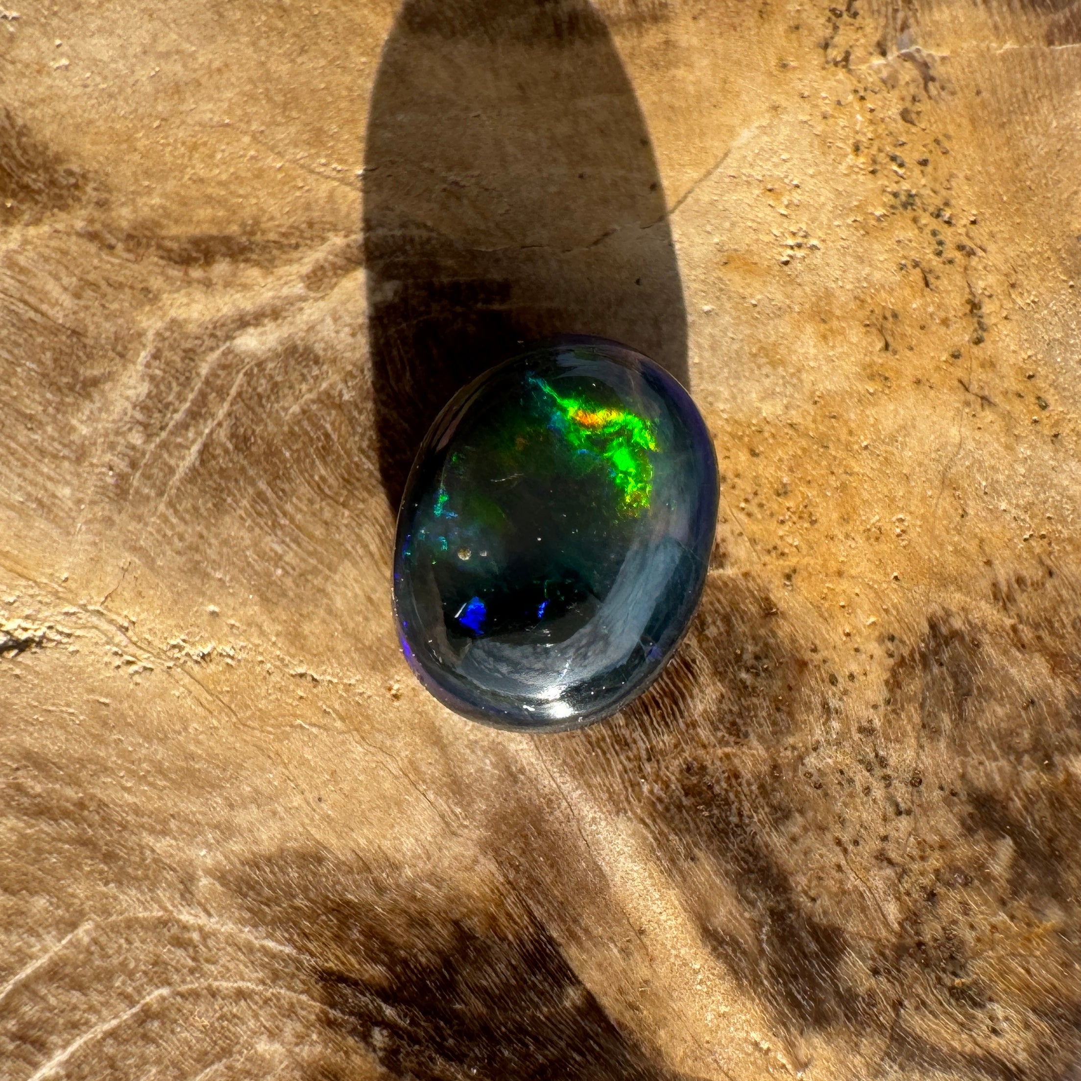 0.7ct Lightning Ridge Black Opal | Solid Australian Opal | Hand-Cut