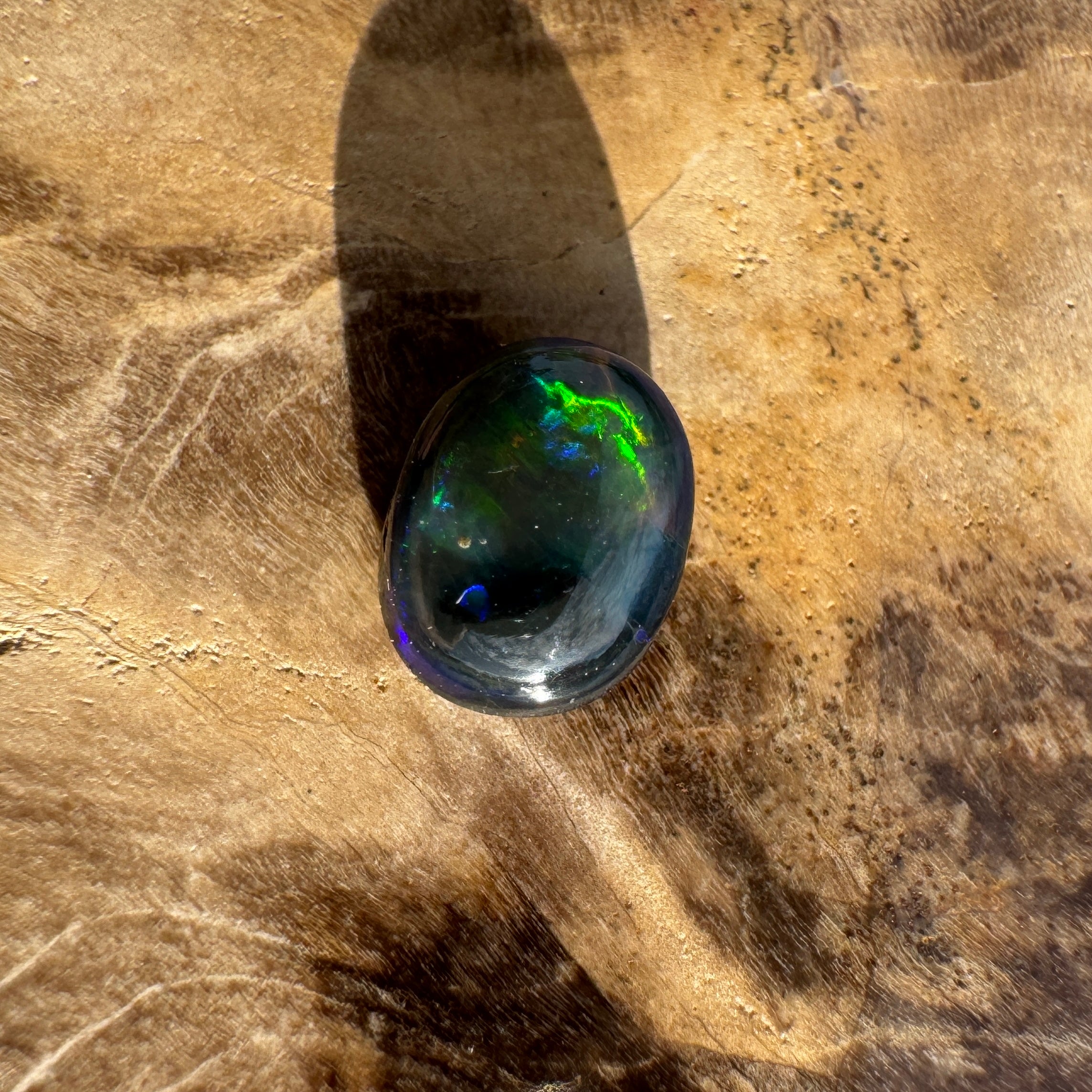 0.7ct Lightning Ridge Black Opal | Solid Australian Opal | Hand-Cut