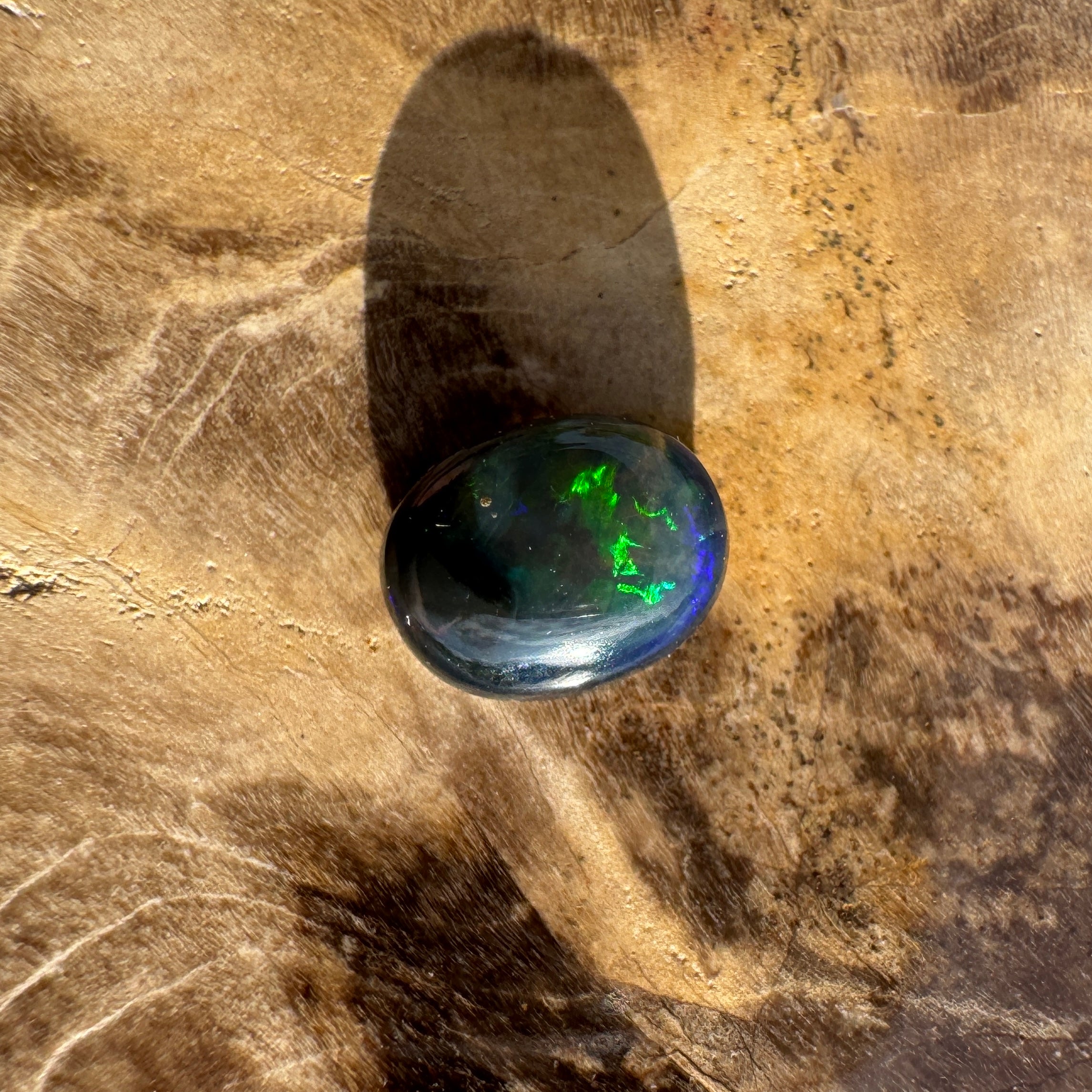 0.7ct Lightning Ridge Black Opal | Solid Australian Opal | Hand-Cut