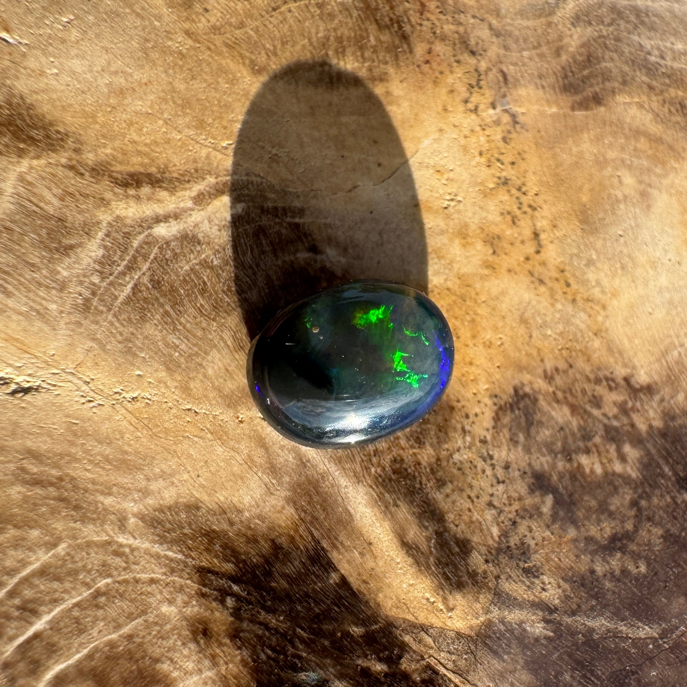 0.7ct Lightning Ridge Black Opal | Solid Australian Opal | Hand-Cut