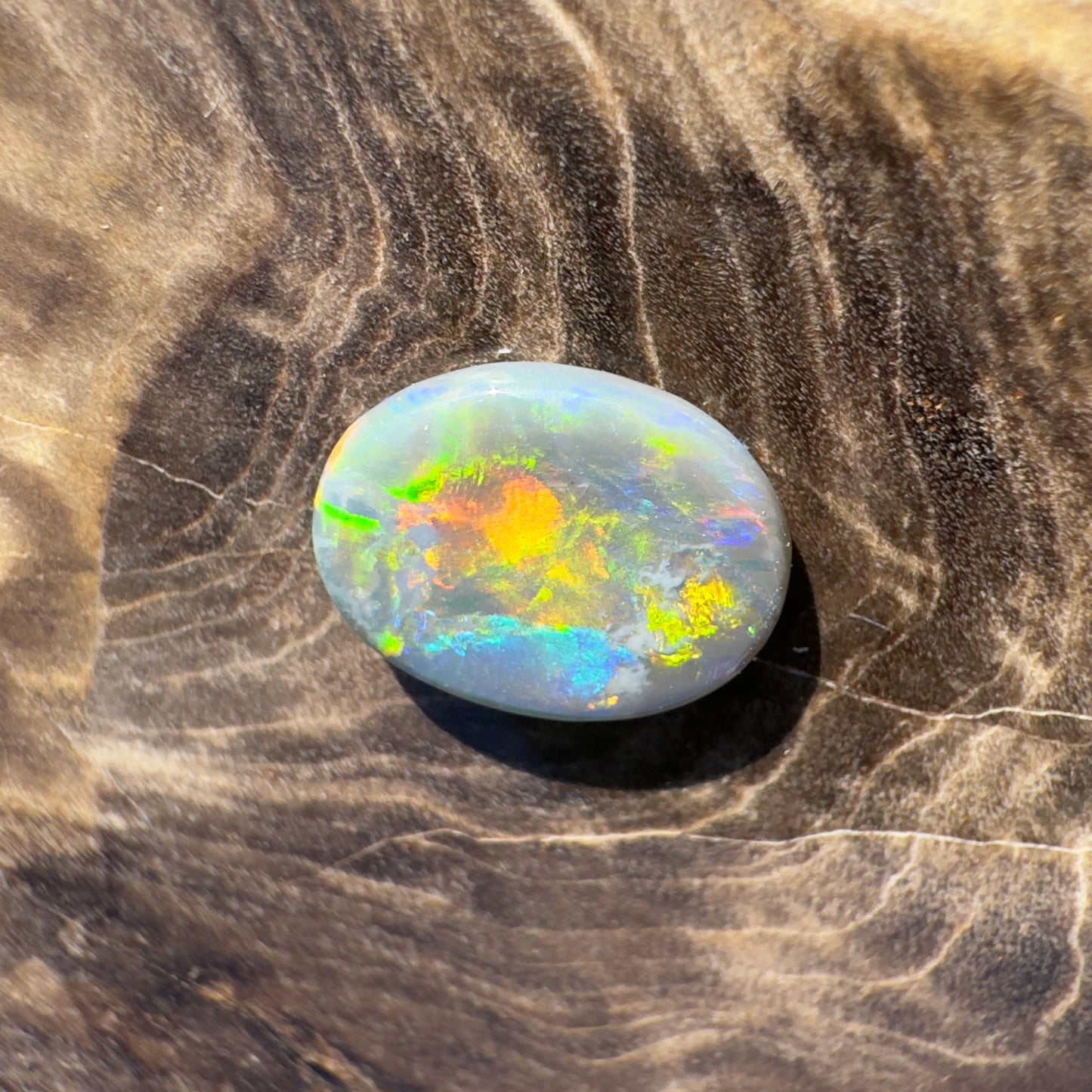 Lightning Ridge Semi Black Opal 1.0carat Solid Hand-Cut