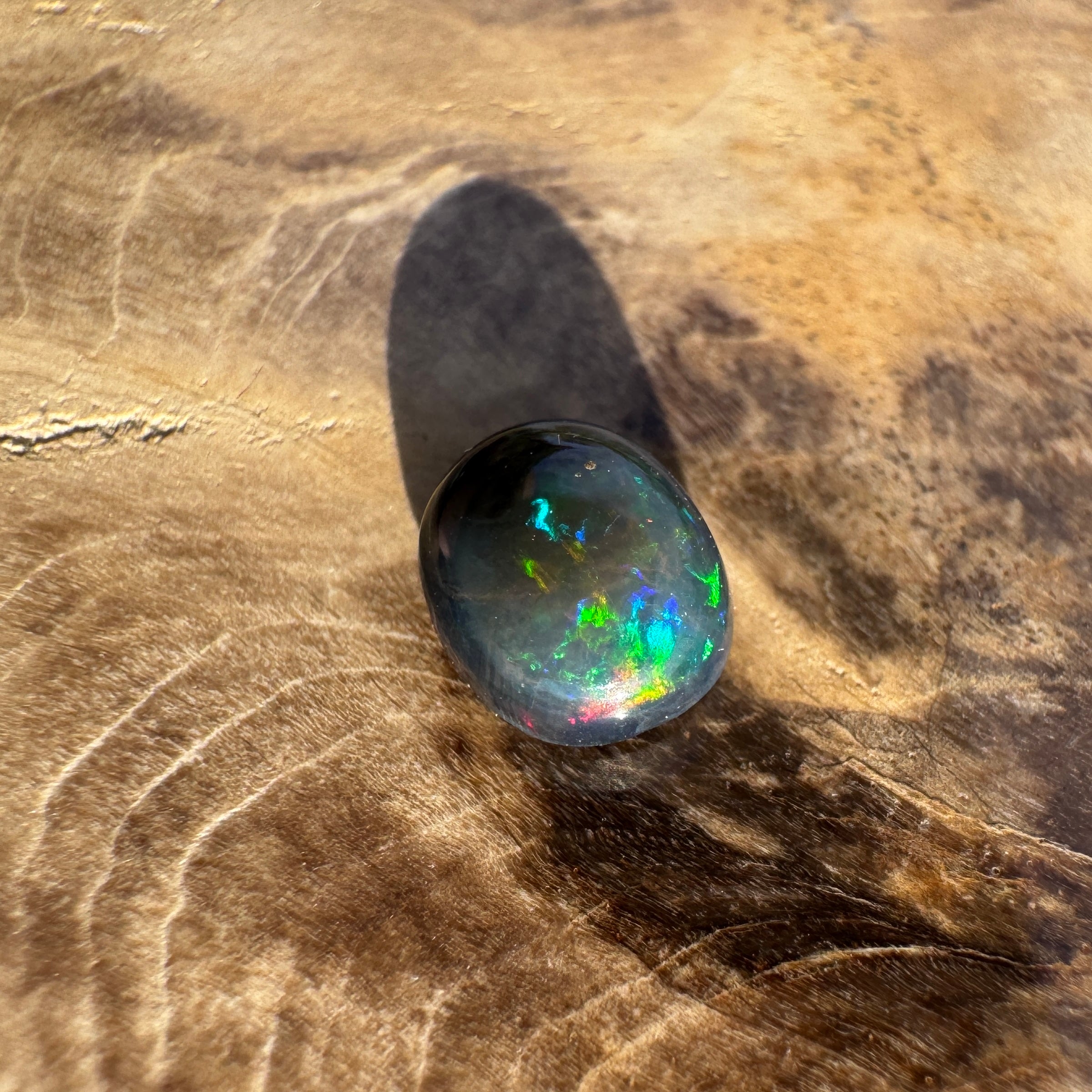 0.7ct Lightning Ridge Black Opal | Solid Australian Opal | Hand-Cut