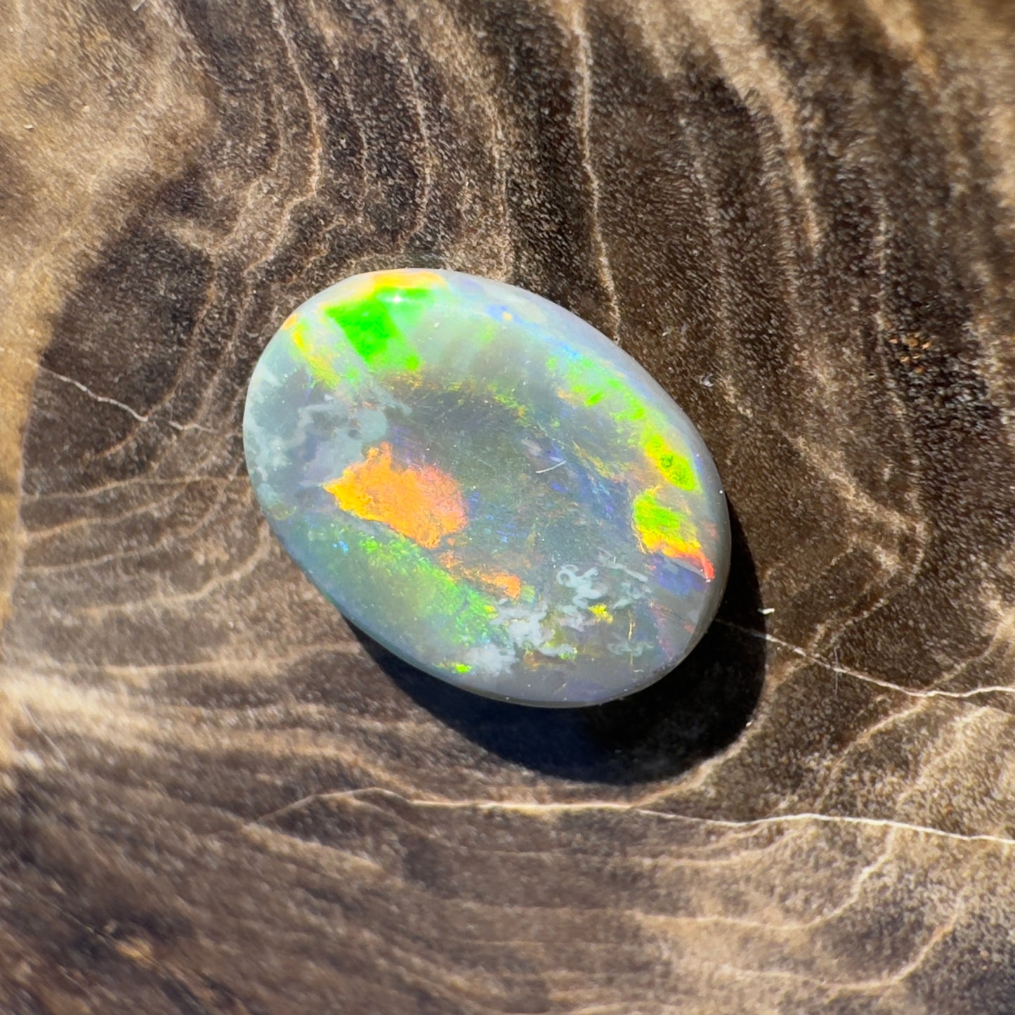 Lightning Ridge Semi Black Opal 1.0carat Solid Hand-Cut