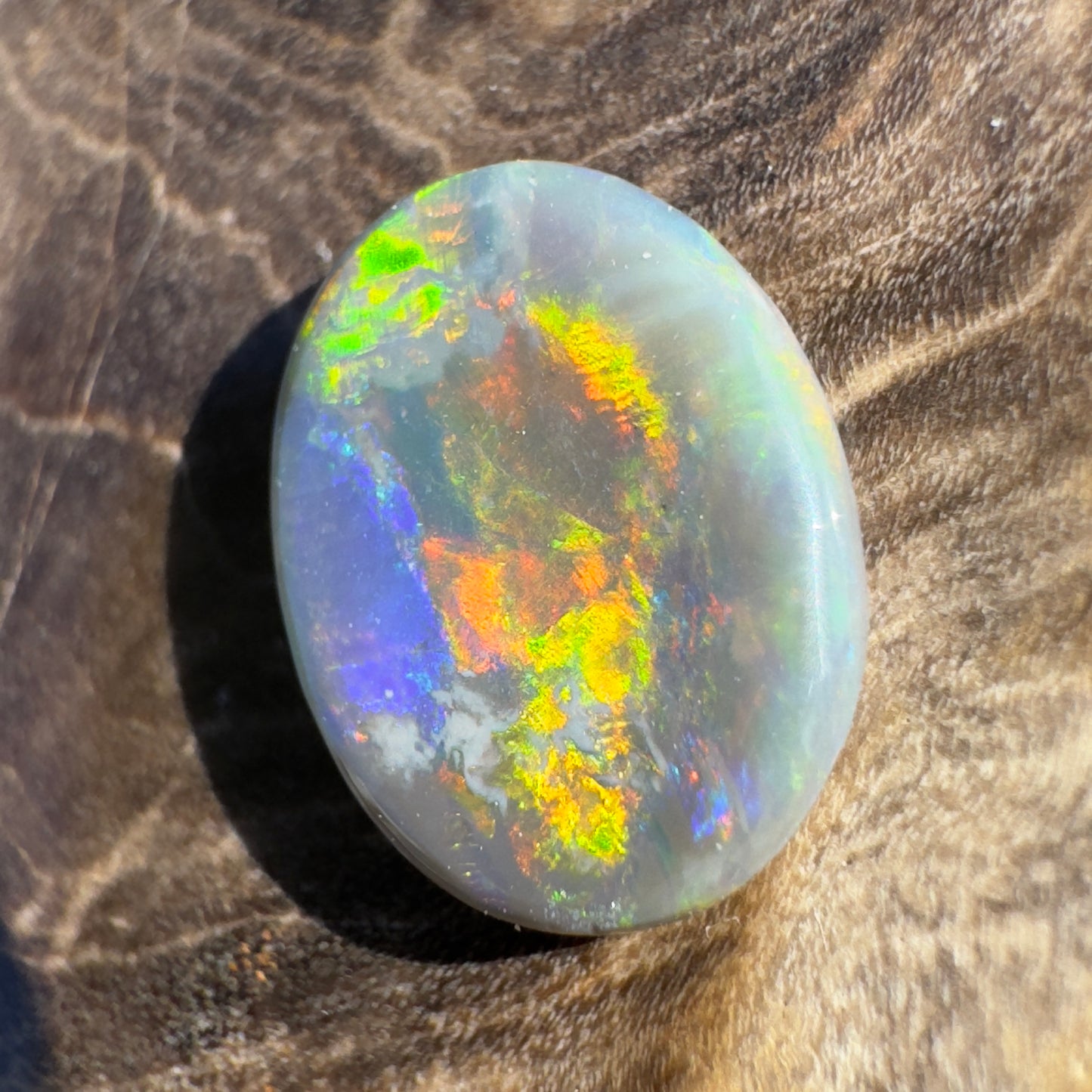 Lightning Ridge Semi Black Opal 1.0carat Solid Hand-Cut