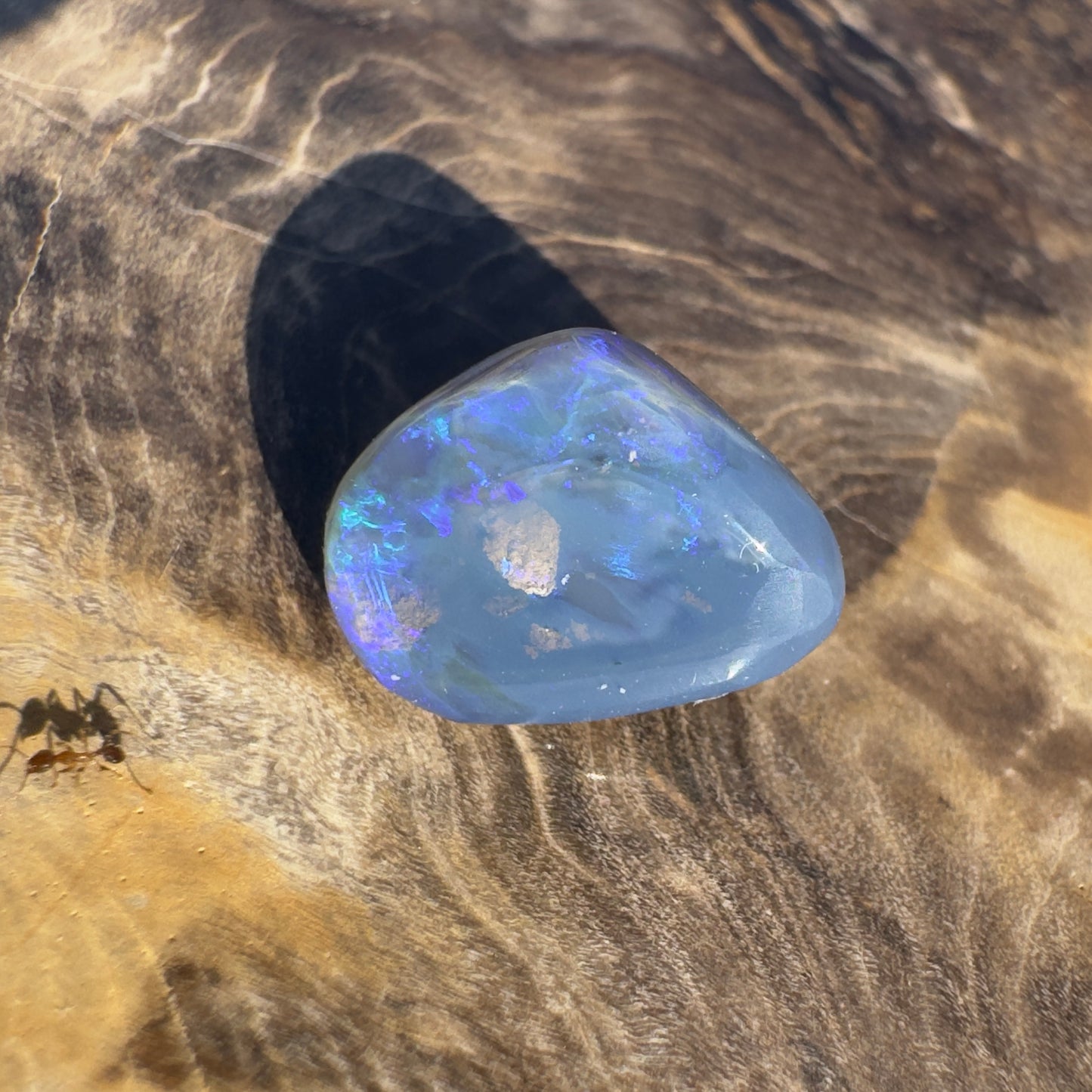 Lightning Ridge Semi Black Opal 4.6carat Solid Hand-Cut