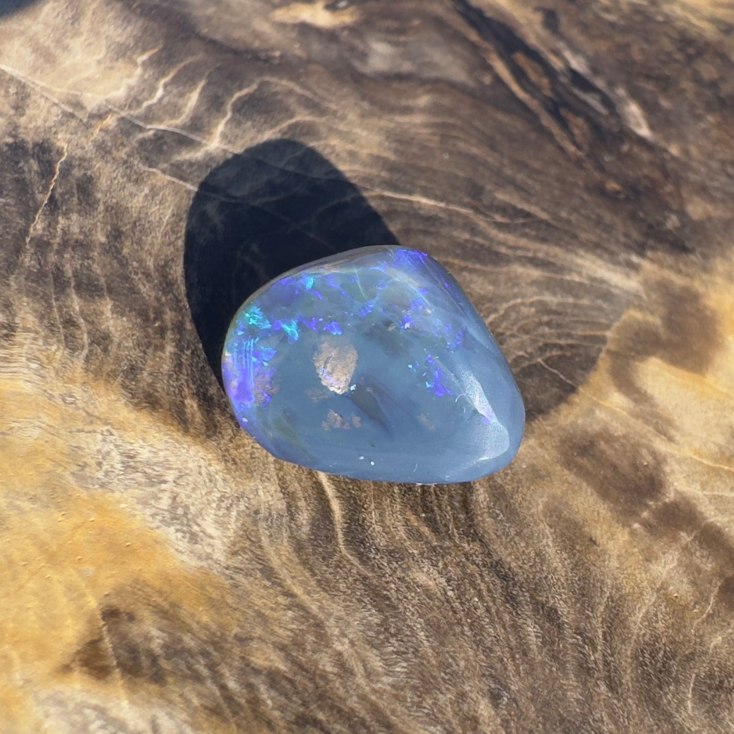 Lightning Ridge Semi Black Opal 4.6carat Solid Hand-Cut