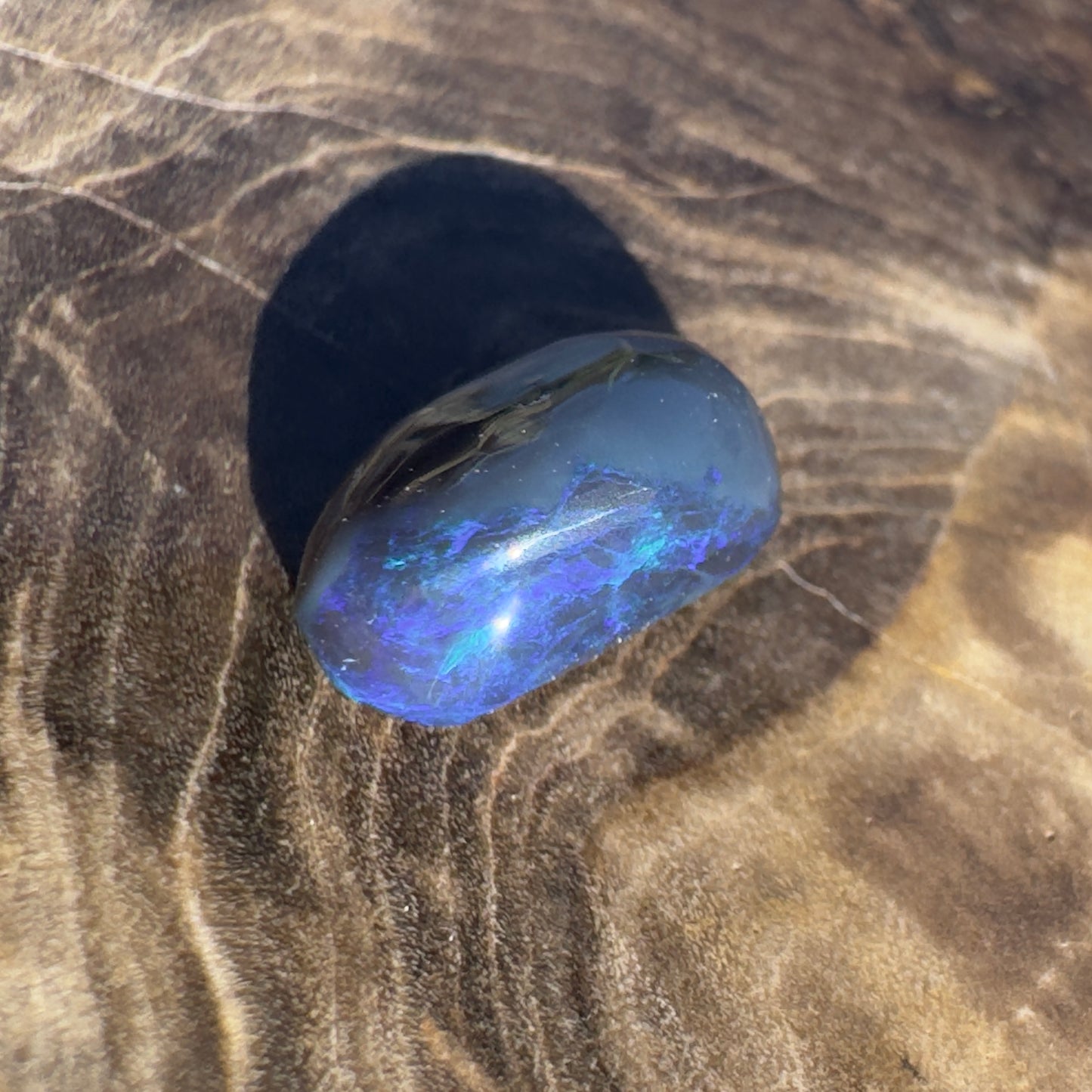 Lightning Ridge Semi Black Opal 1.5carat Solid Hand-Cut