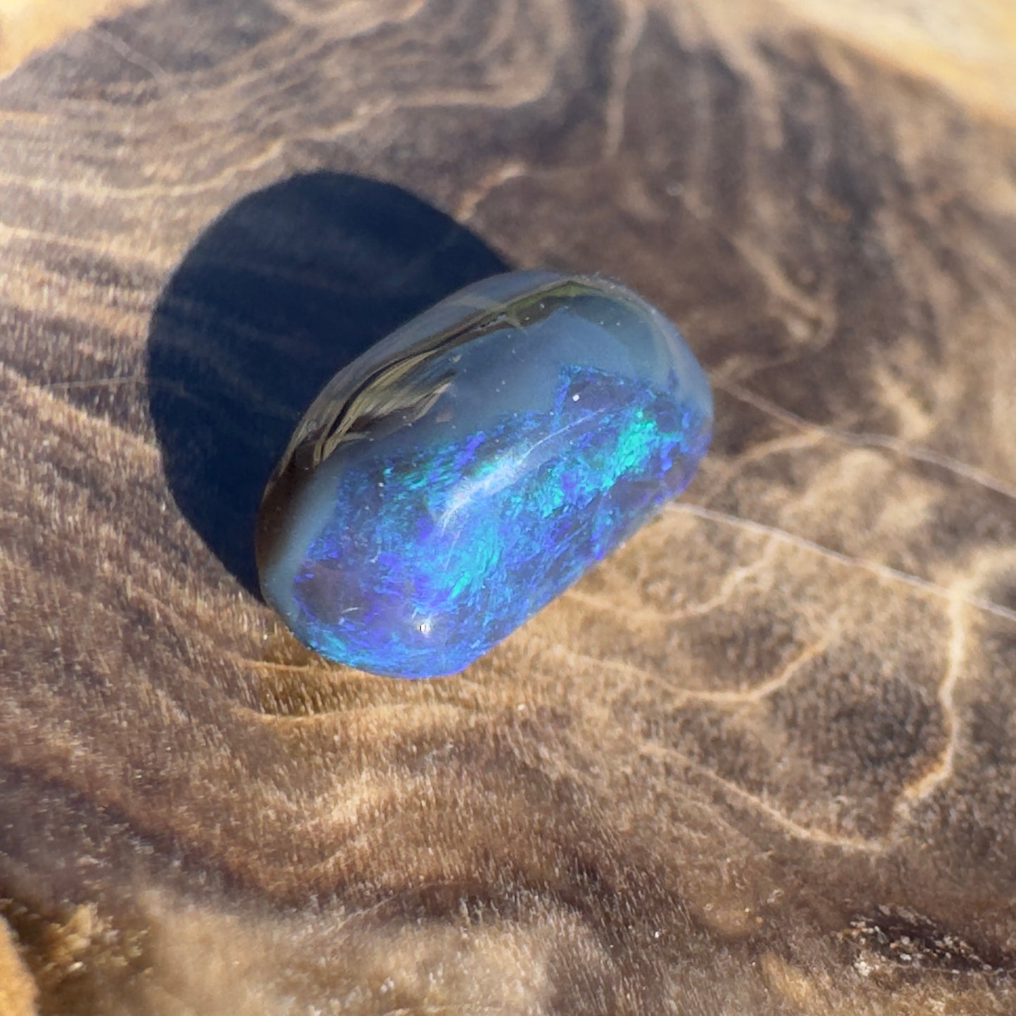 Lightning Ridge Semi Black Opal 1.5carat Solid Hand-Cut