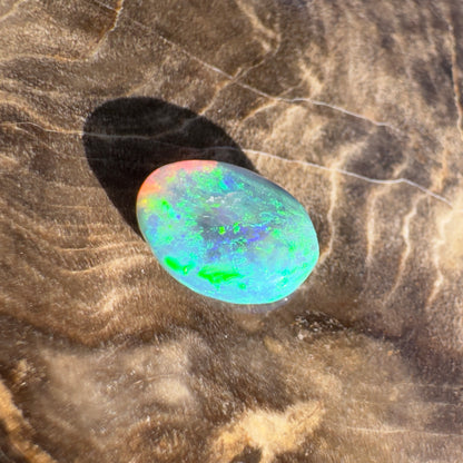 Lightning Ridge Semi Black Opal 1.1carat Solid Hand-Cut