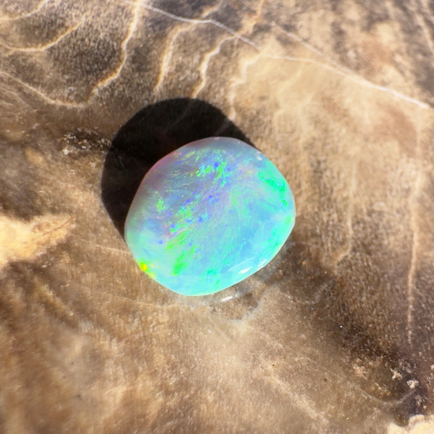 Lightning Ridge Semi Black Opal 0.7carat Solid Hand-Cut