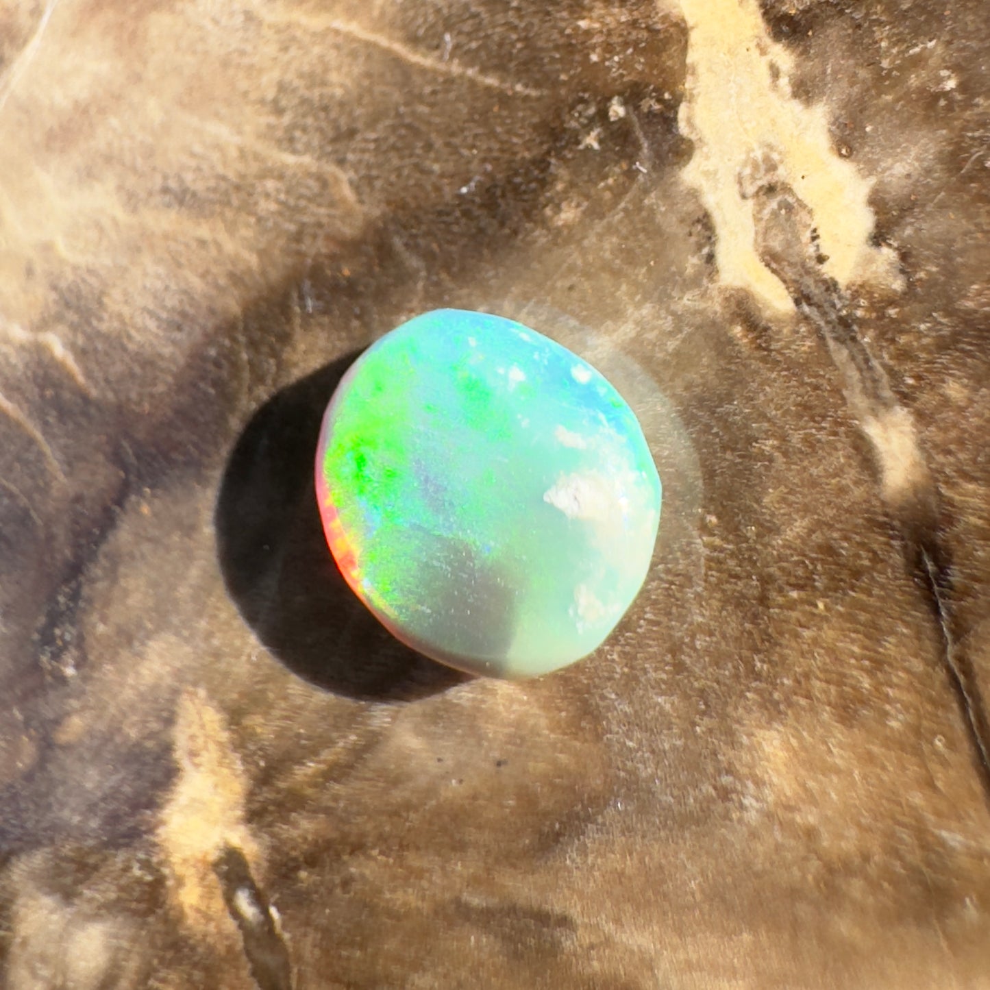 Lightning Ridge Semi Black Opal 0.7carat Solid Hand-Cut