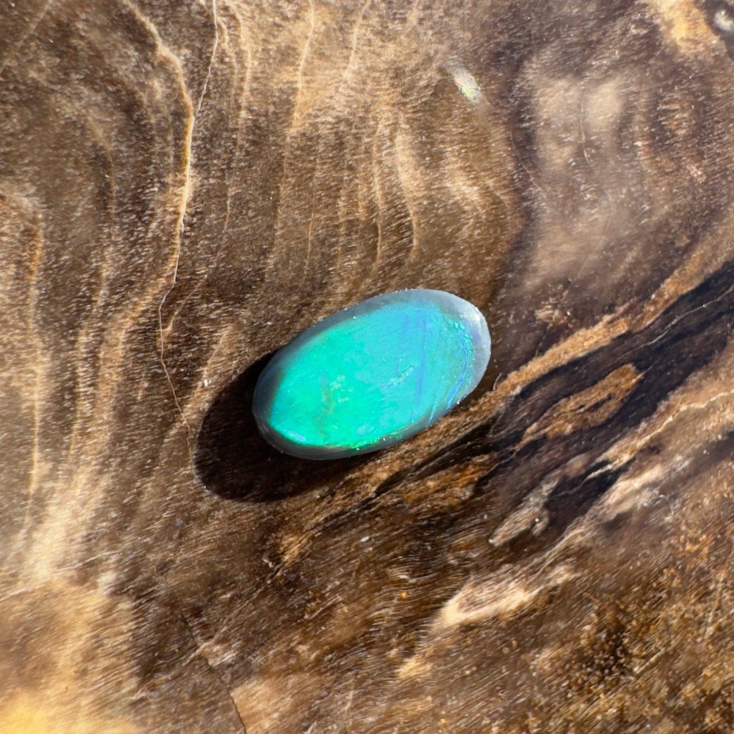 Lightning Ridge Black Opal 0.3carat Solid Hand-Cut