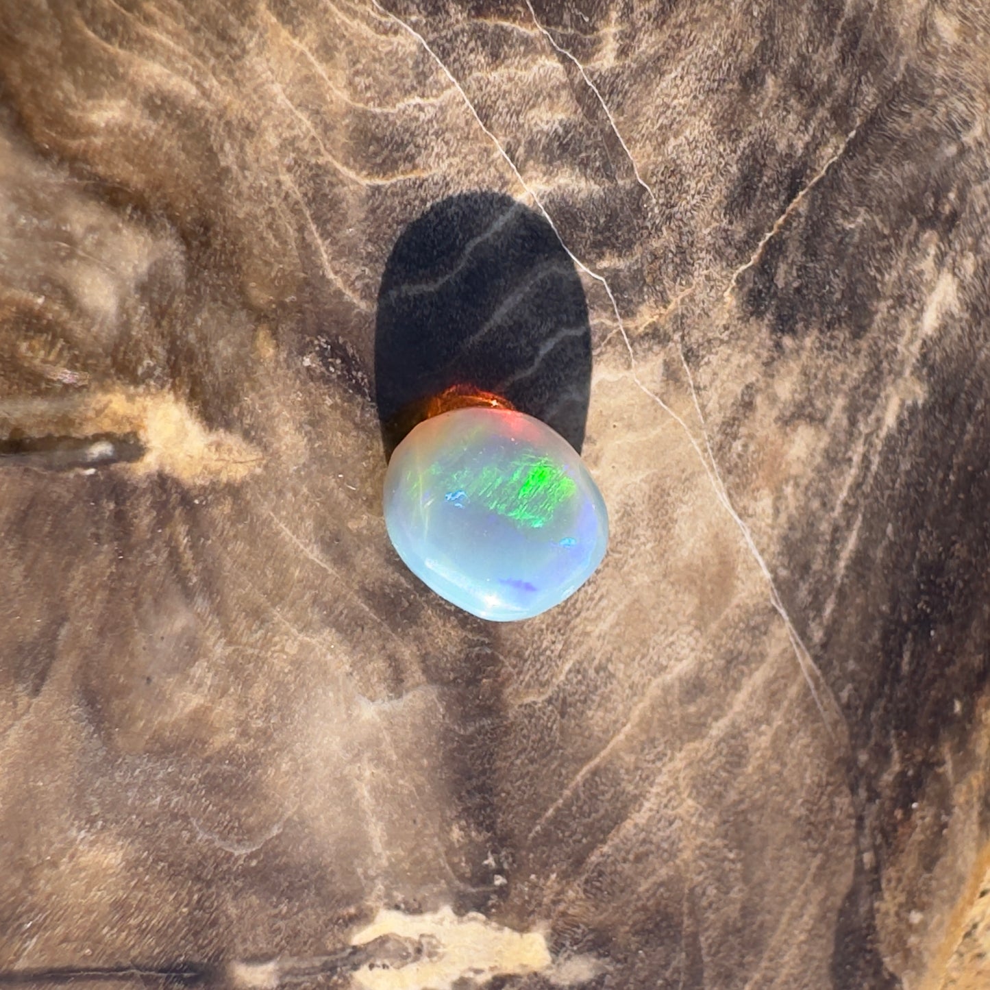 Lightning Ridge Semi Black Opal 0.9carat Solid Hand-Cut