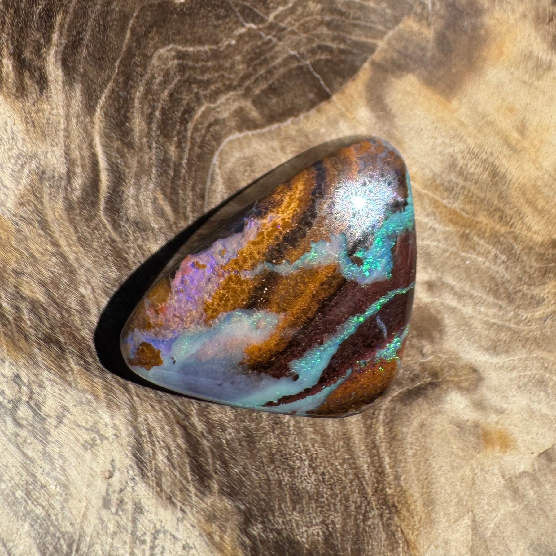 8ct Queensland Boulder Opal | Solid Australian Opal | Hand-Cut