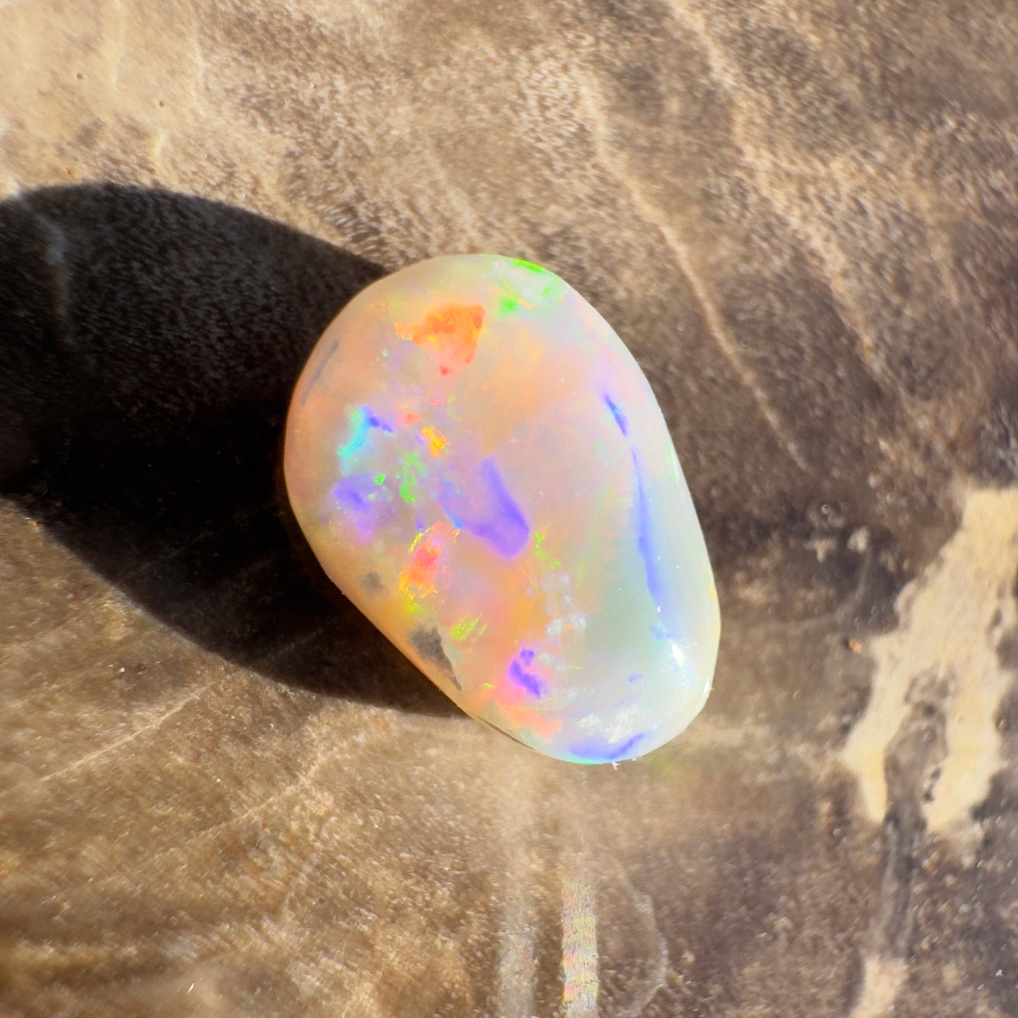 Lightning Ridge Semi Black Opal 0.9carat Solid Hand-Cut