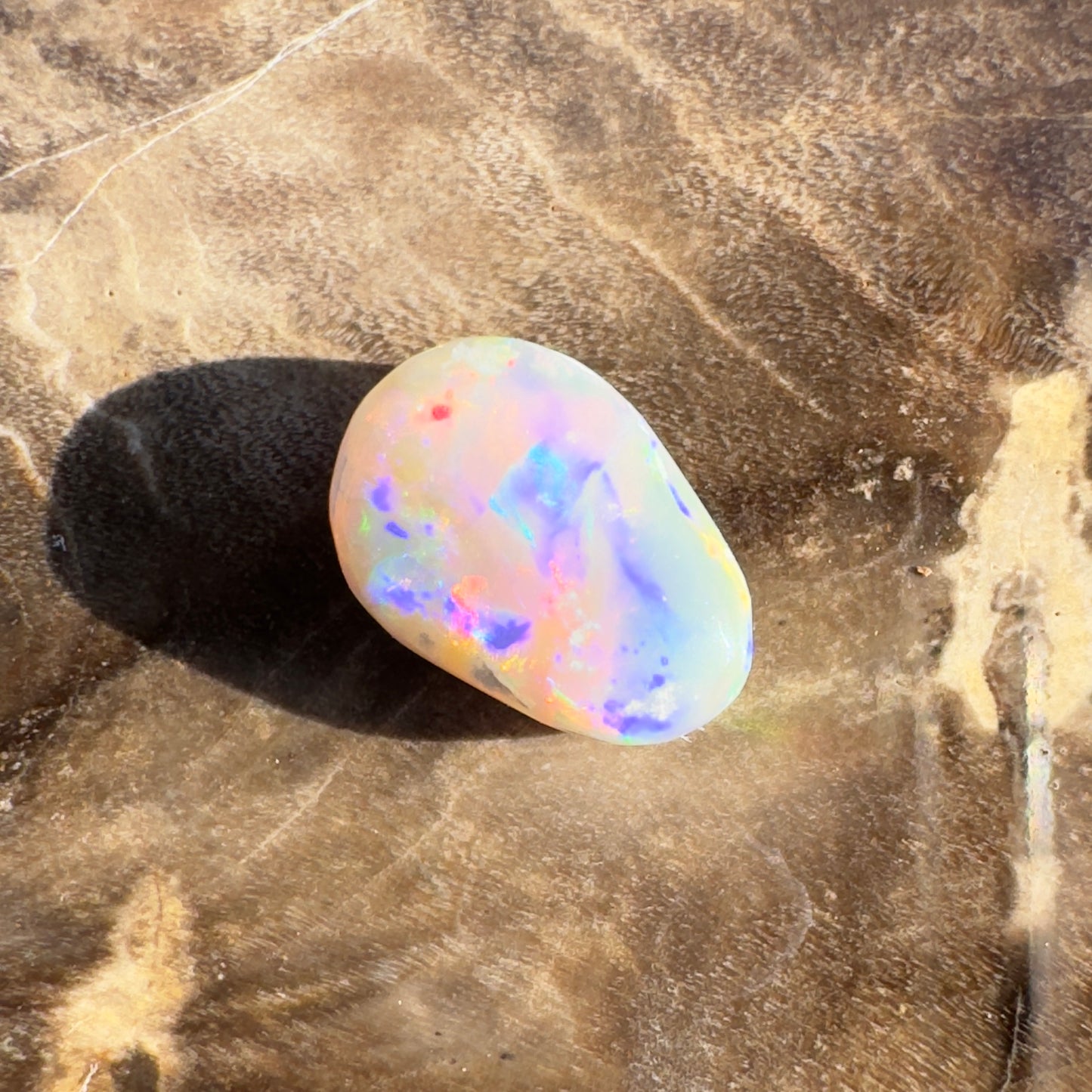 Lightning Ridge Semi Black Opal 0.9carat Solid Hand-Cut