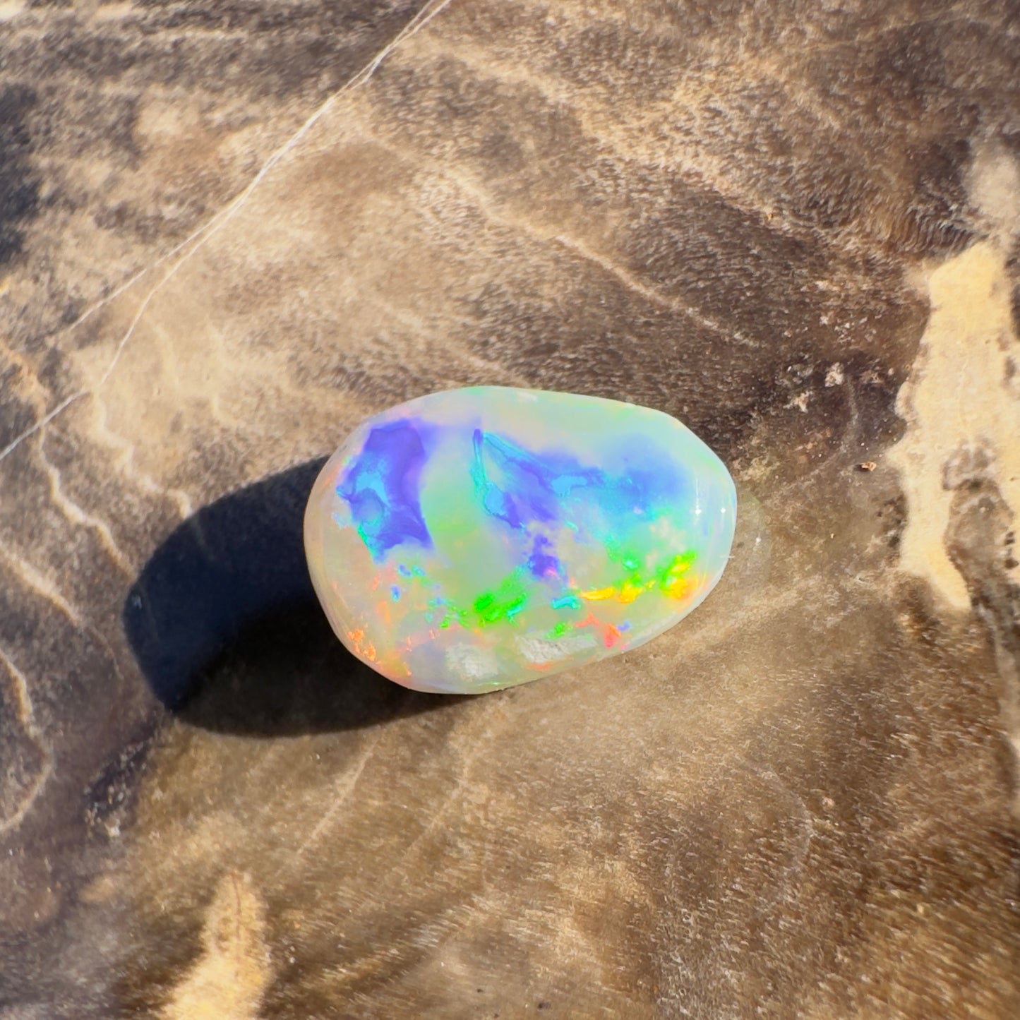 Lightning Ridge Semi Black Opal 0.9carat Solid Hand-Cut