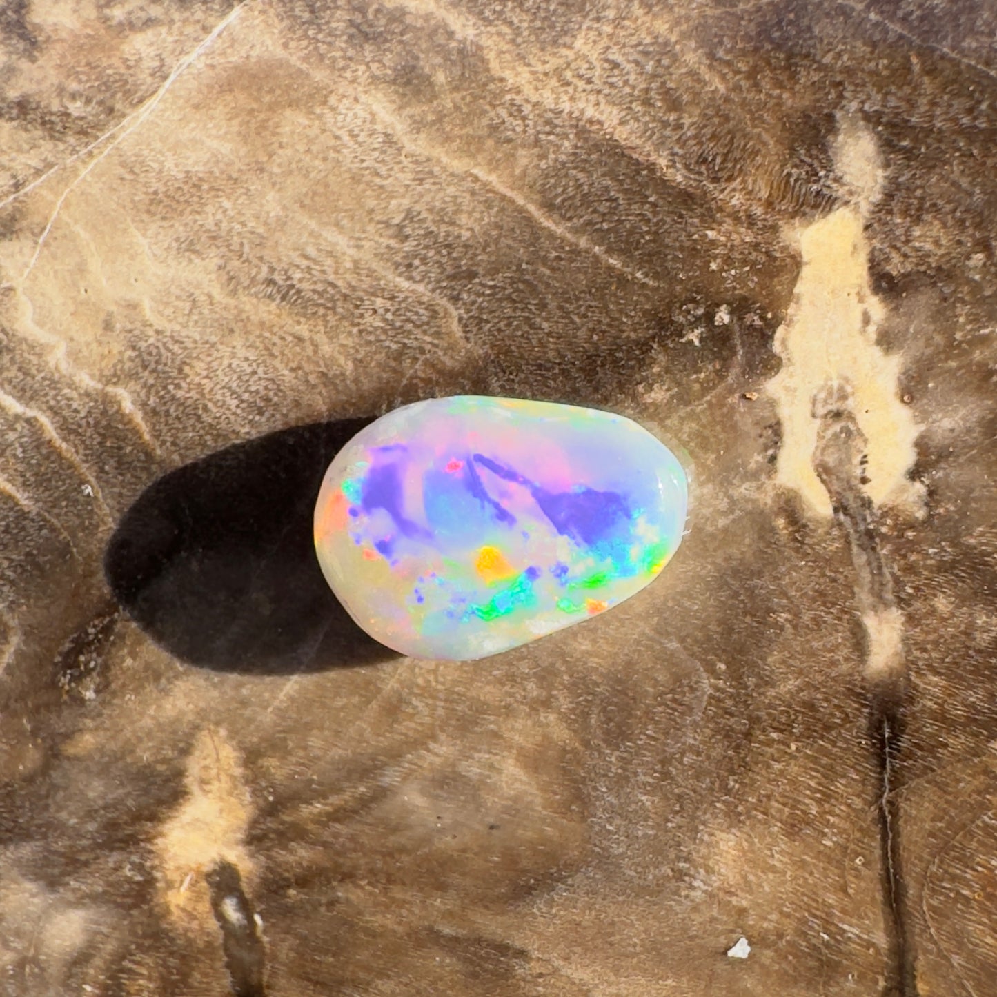 Lightning Ridge Semi Black Opal 0.9carat Solid Hand-Cut