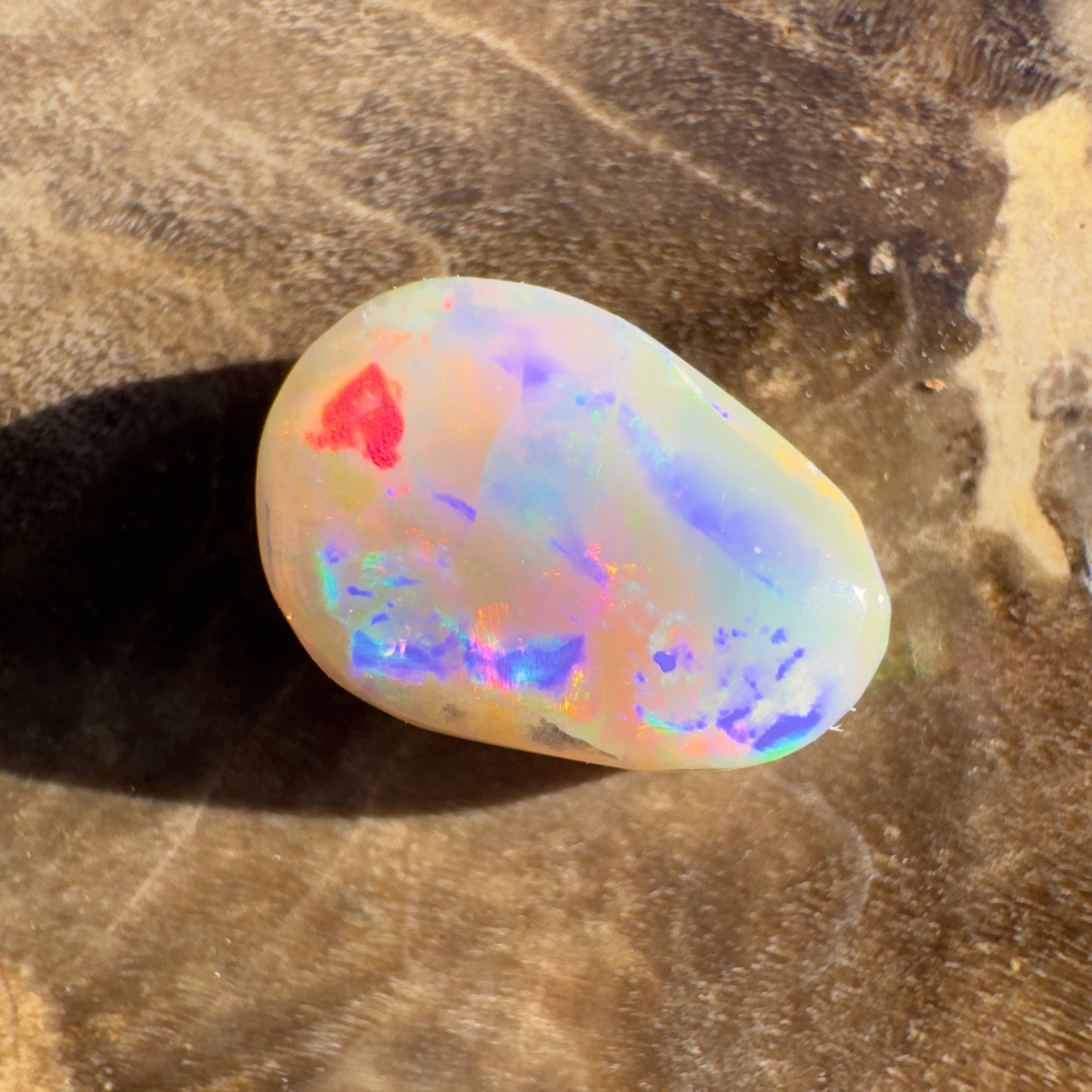 Lightning Ridge Semi Black Opal 0.9carat Solid Hand-Cut