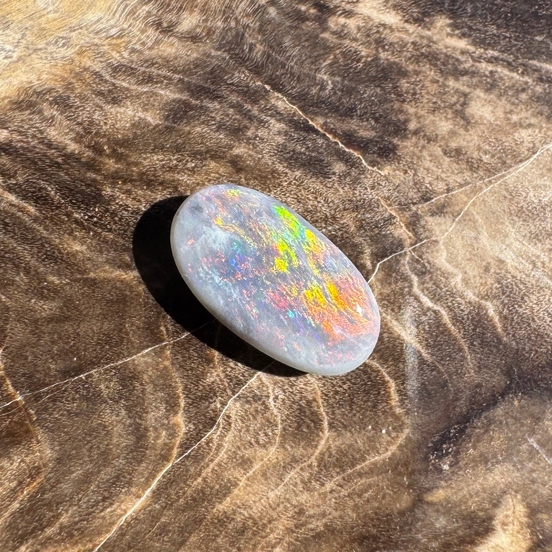 1ct Lightning Ridge Semi Black Opal | Solid Australian Opal | Hand-Cut