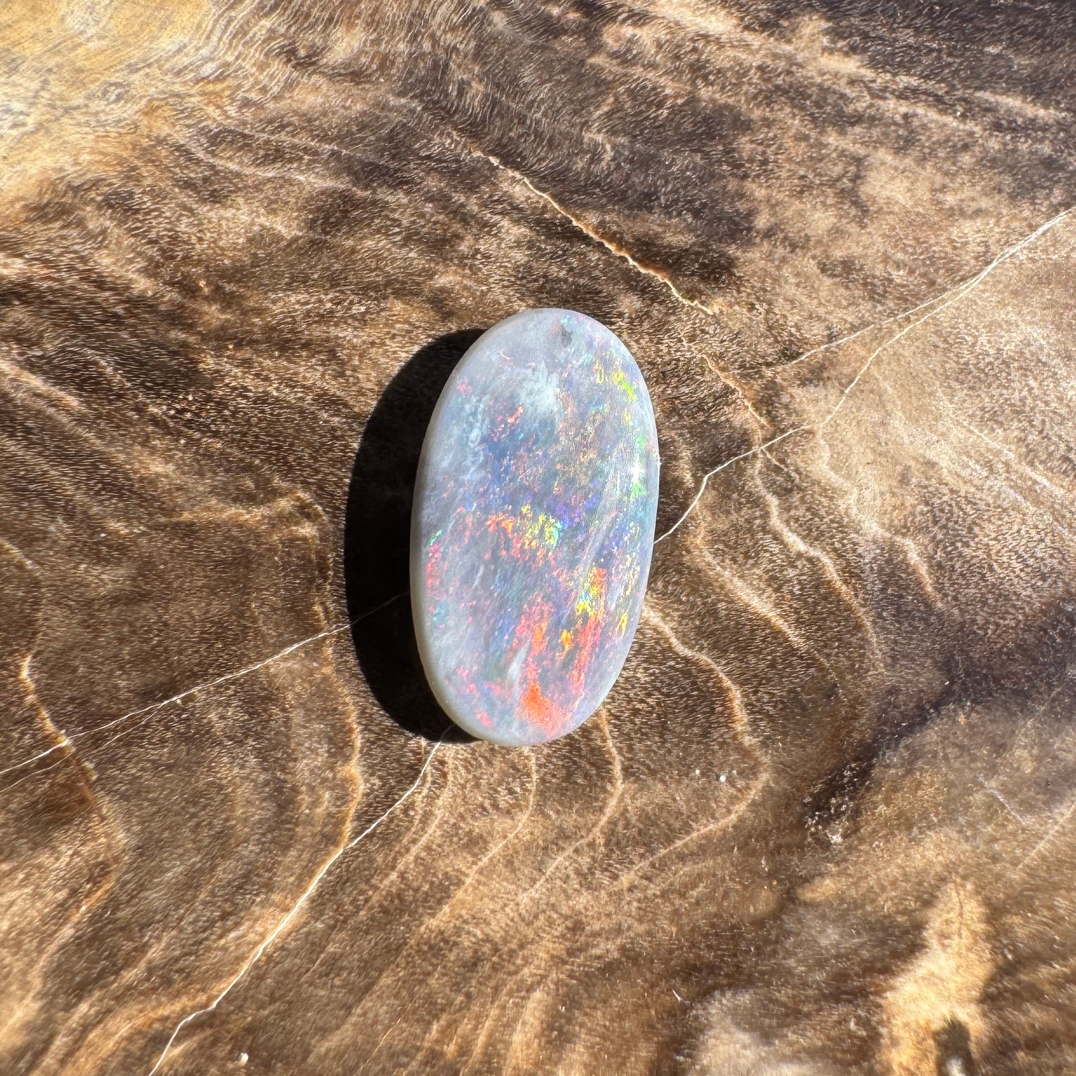1ct Lightning Ridge Semi Black Opal | Solid Australian Opal | Hand-Cut