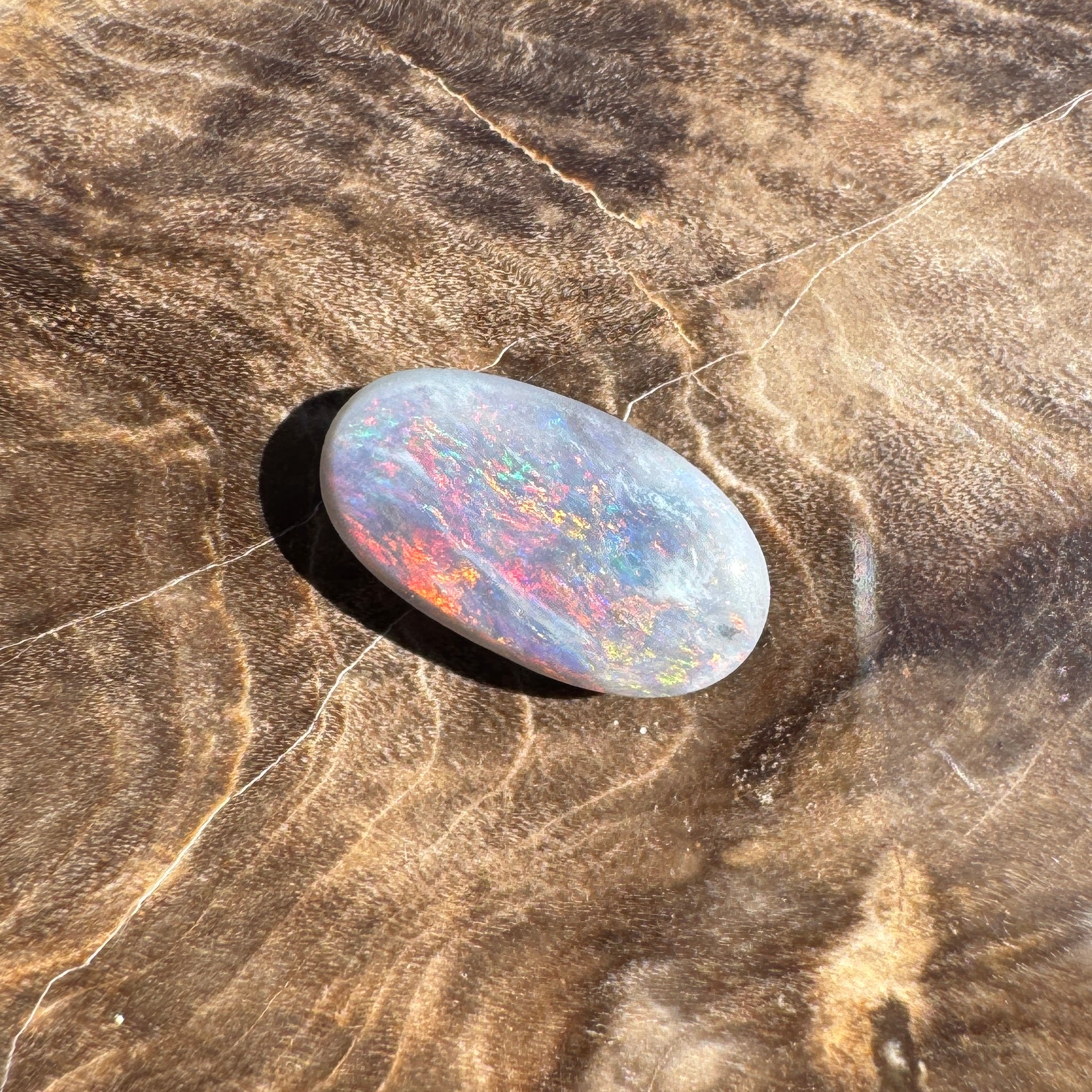 1ct Lightning Ridge Semi Black Opal | Solid Australian Opal | Hand-Cut