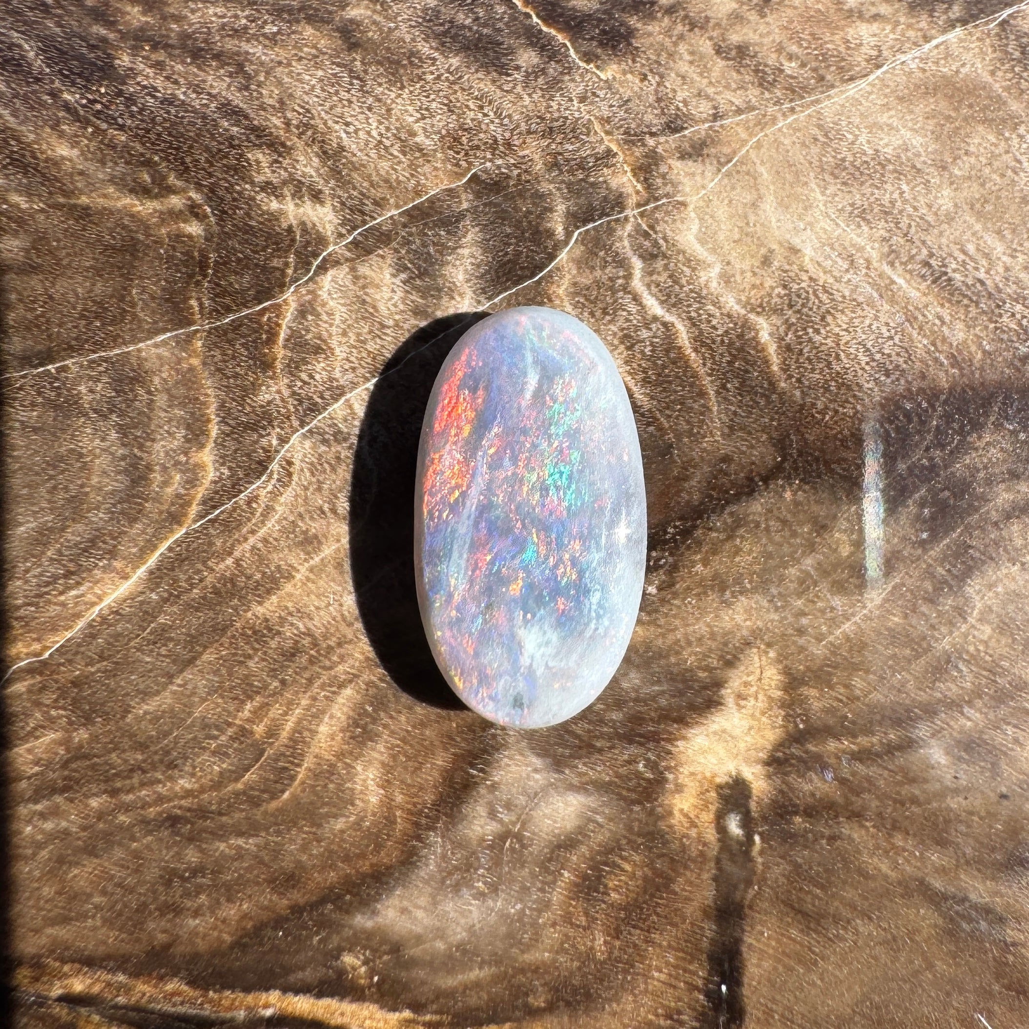 1ct Lightning Ridge Semi Black Opal | Solid Australian Opal | Hand-Cut