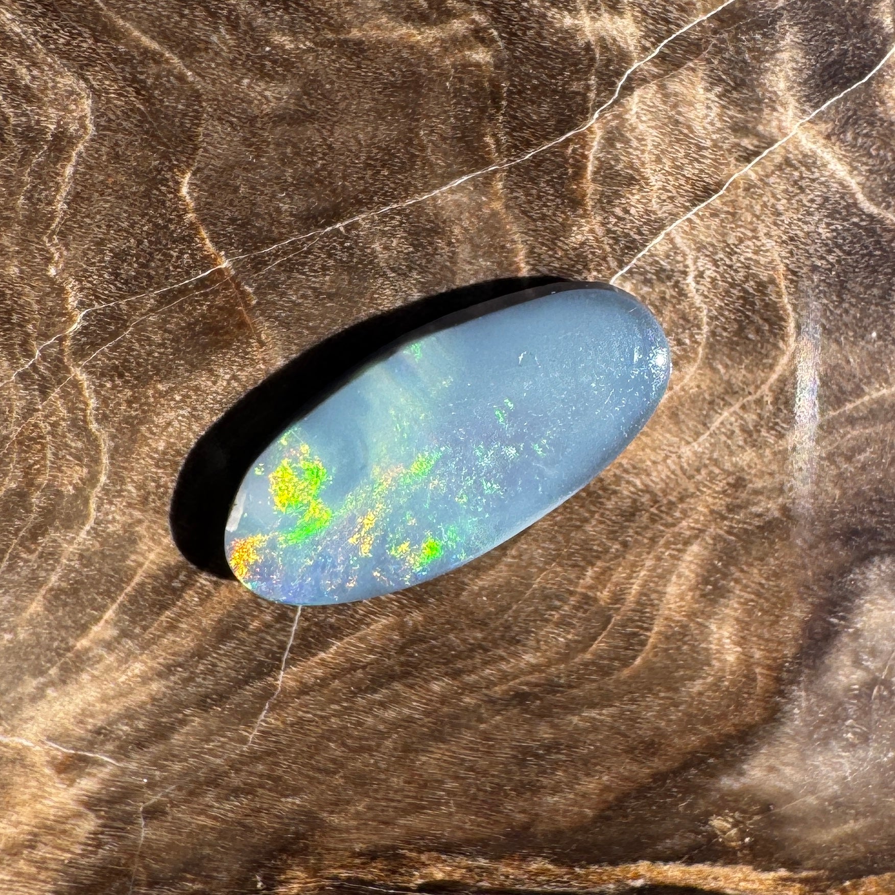 0.7ct Lightning Ridge Semi Black Opal | Solid Australian Opal | Hand-Cut