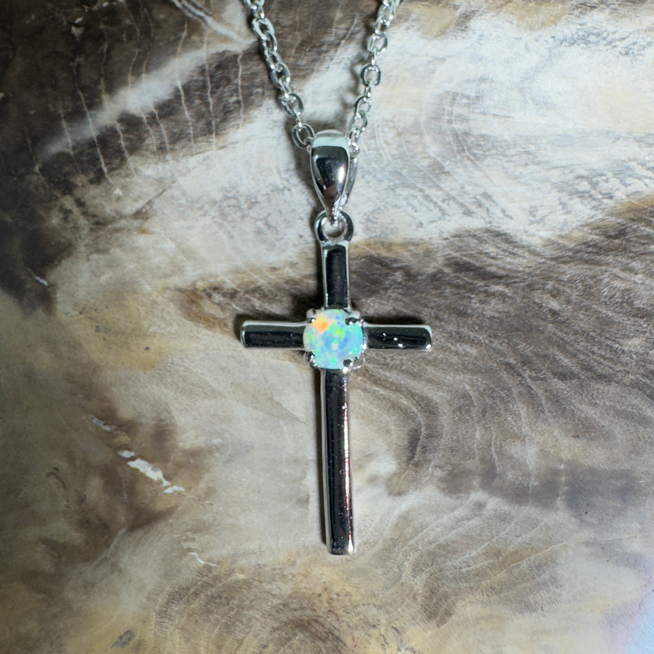 Coral Sea Lightfall ~ 0.2ct Lightning Ridge Crystal Opal 925 Silver Pendant