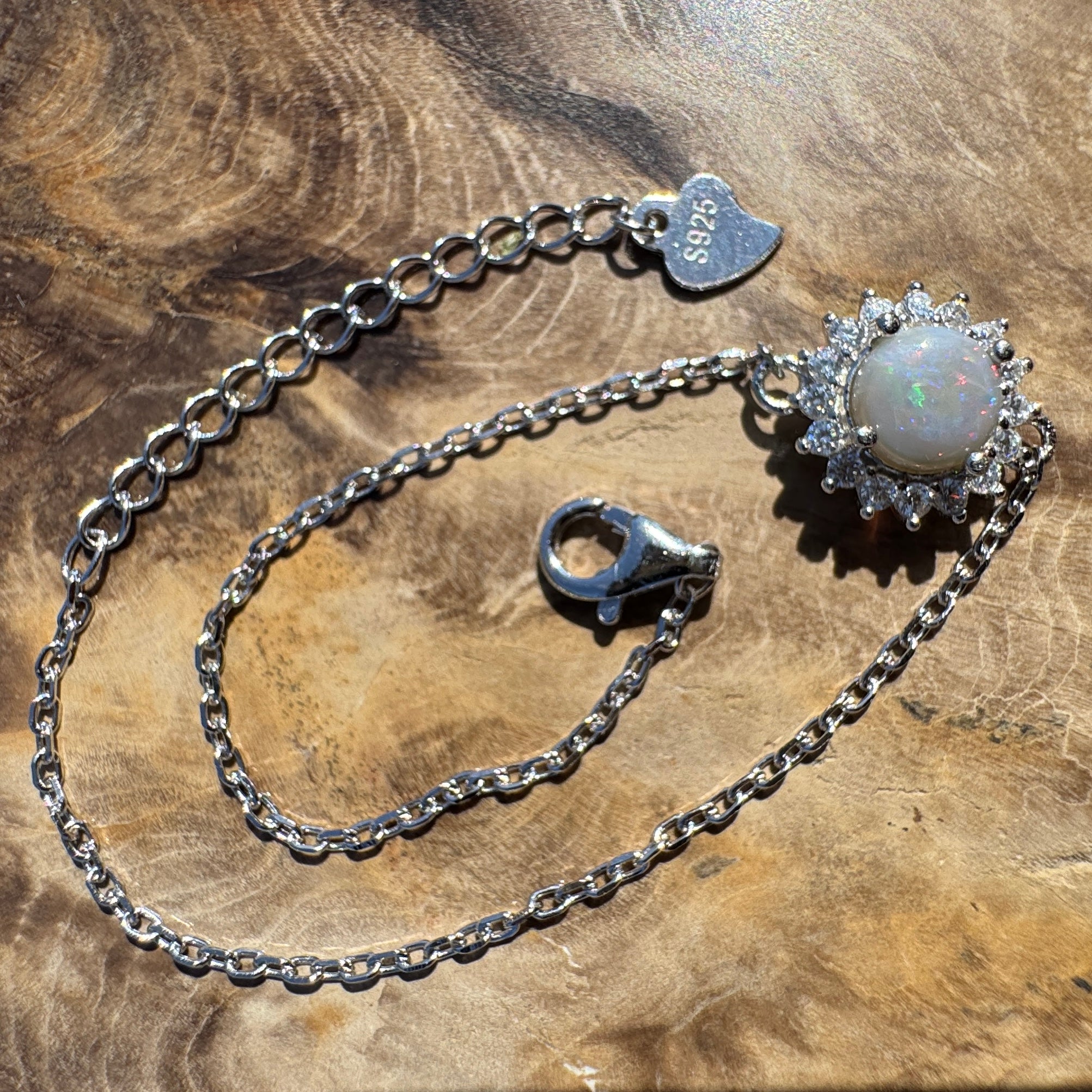0.8ct Coober Pedy Opal Bracelet ~ 'Arckaringa Ochre Bloom' | 925 Sterling Silver | Solid Australian Opal