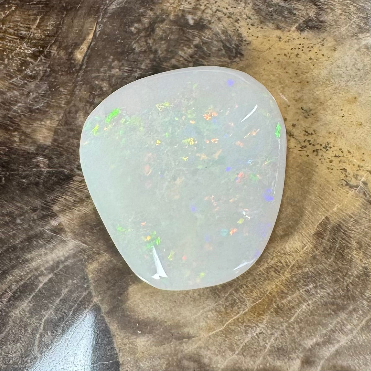 Hand-Cut Solid Lightning Ridge White Opal 3.7carat