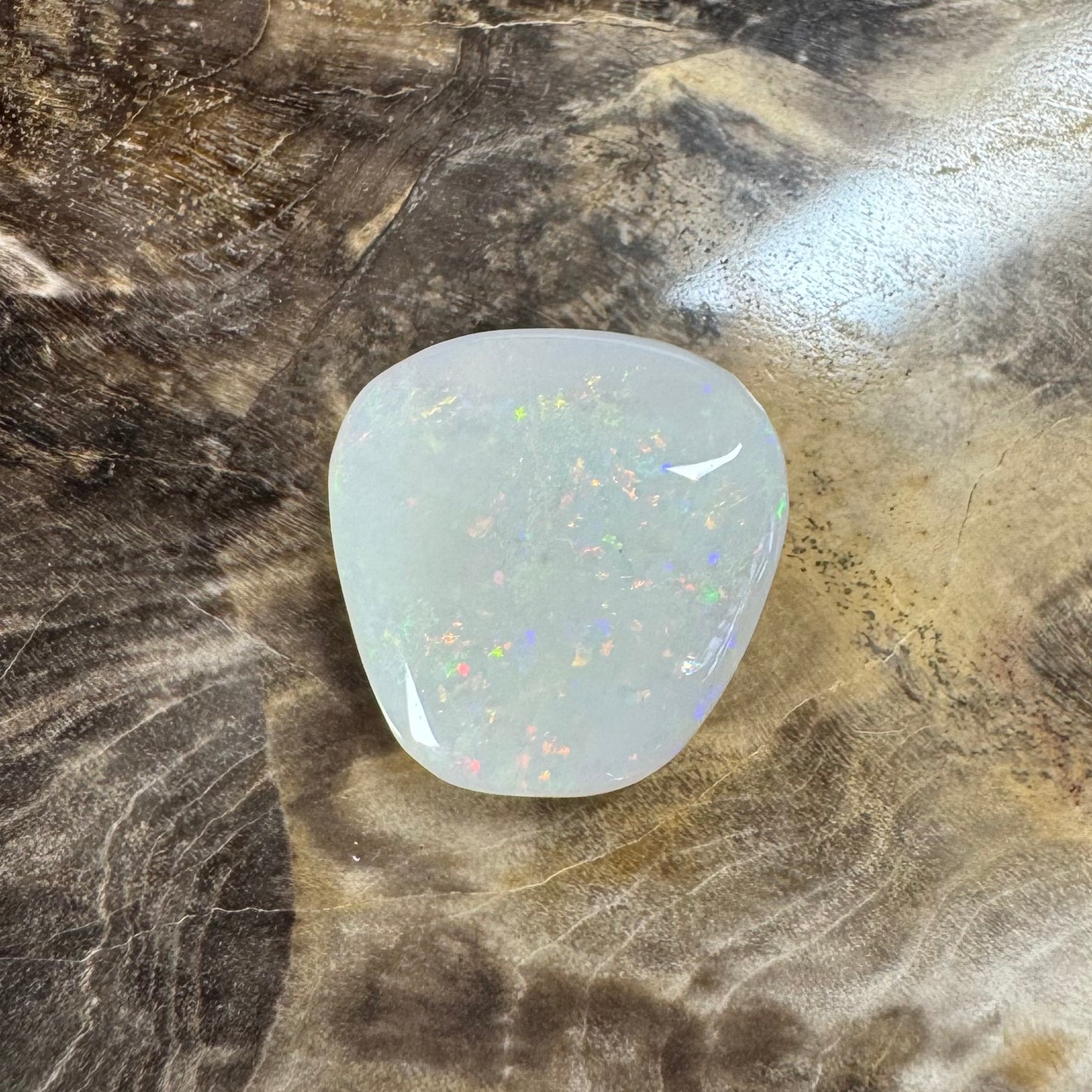 Hand-Cut Solid Lightning Ridge White Opal 3.7carat