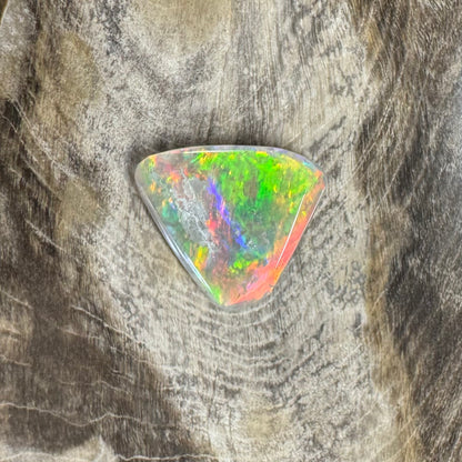 Hand-Cut Solid Lightning Ridge Semi Black Opal 1.1carat