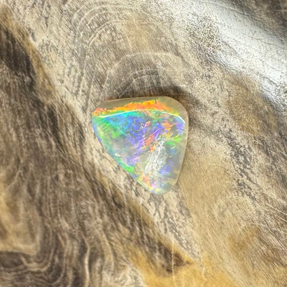 Hand-Cut Solid Lightning Ridge Semi Black Opal 1.1carat