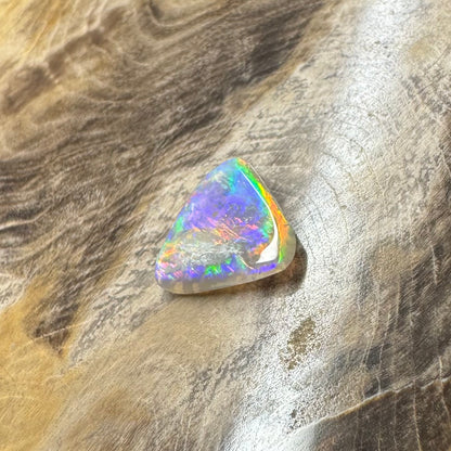 Hand-Cut Solid Lightning Ridge Semi Black Opal 1.1carat