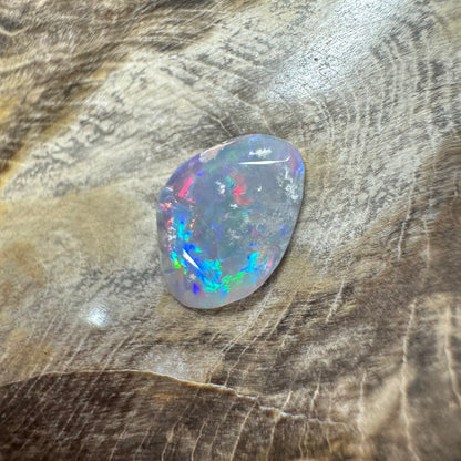 Hand-Cut Solid Lightning Ridge Semi Black Opal 1.2carat