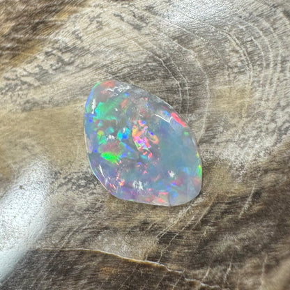 Hand-Cut Solid Lightning Ridge Semi Black Opal 1.2carat