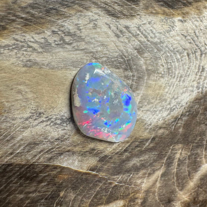 Hand-Cut Solid Lightning Ridge Semi Black Opal 1.2carat