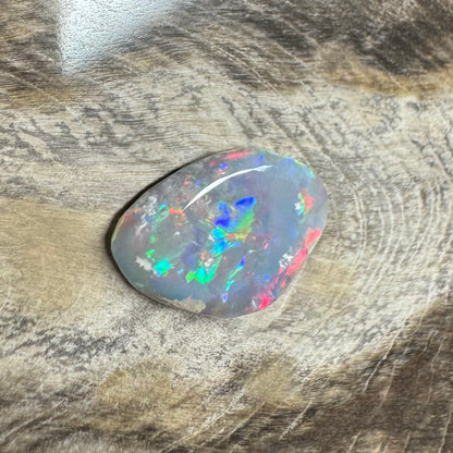 Hand-Cut Solid Lightning Ridge Semi Black Opal 1.2carat