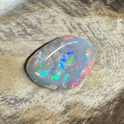 Hand-Cut Solid Lightning Ridge Semi Black Opal 1.2carat