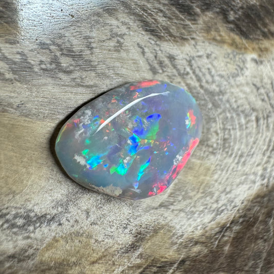 Hand-Cut Solid Lightning Ridge Semi Black Opal 1.2carat