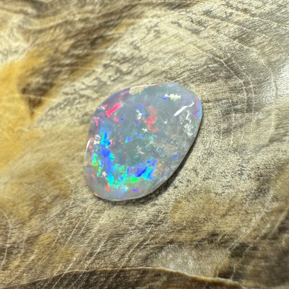 Hand-Cut Solid Lightning Ridge Semi Black Opal 1.2carat