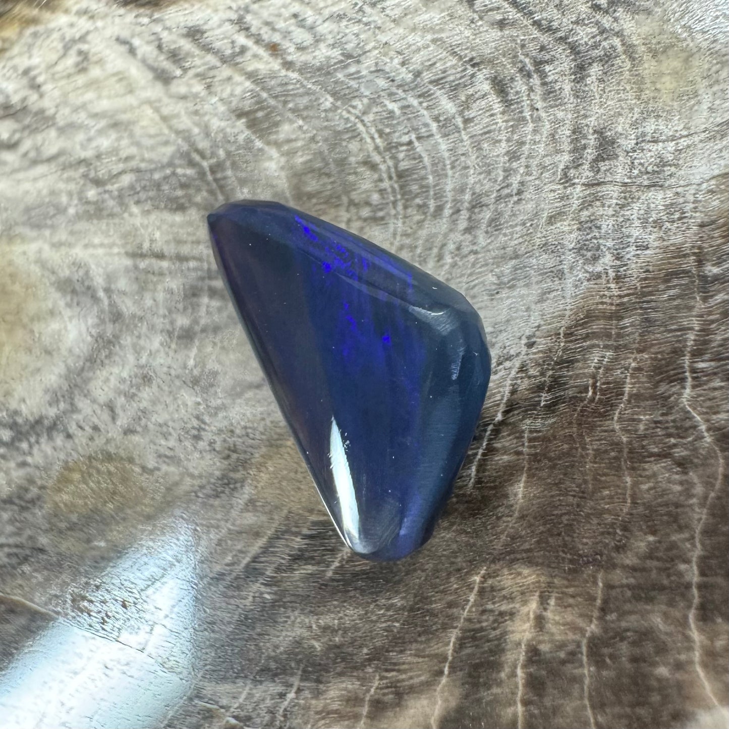 Hand-Cut Solid Lightning Ridge Black Opal 1.2carat