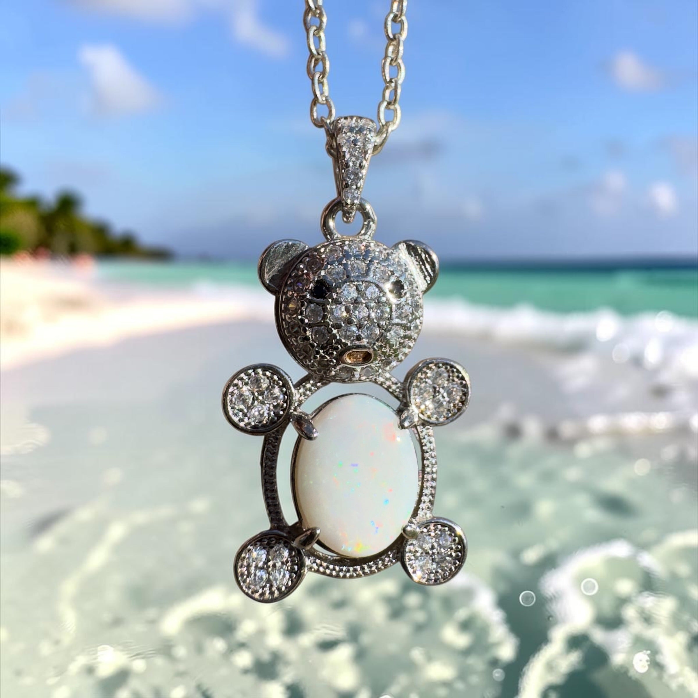 1.2ct Coober Pedy Opal Pendant Necklace ~ 'Wineglass Glimmer' | 925 Sterling Silver | Solid Australian Opal