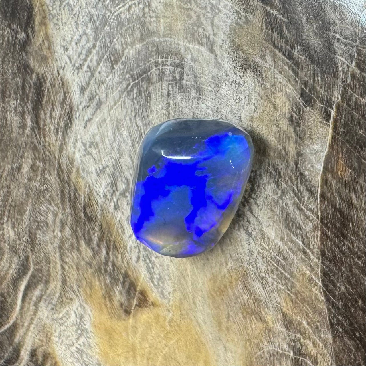 Hand-Cut Solid Lightning Ridge Semi Black Opal 3.6carat